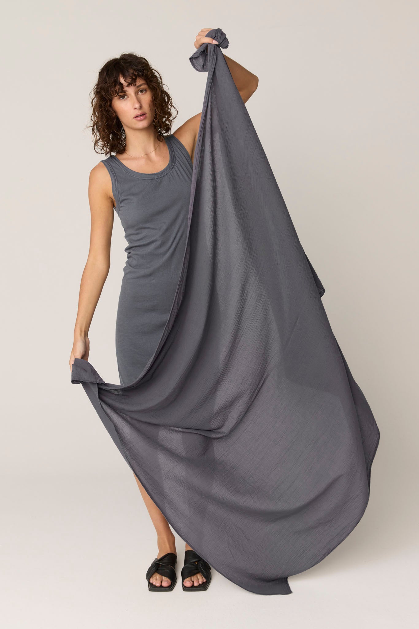 CRINKLE SCARF - FOSSIL