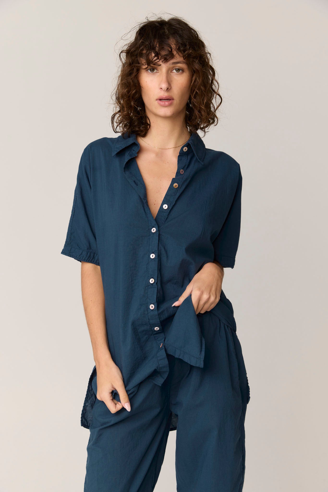 DEVOILE SHIRT - DARK NAVY