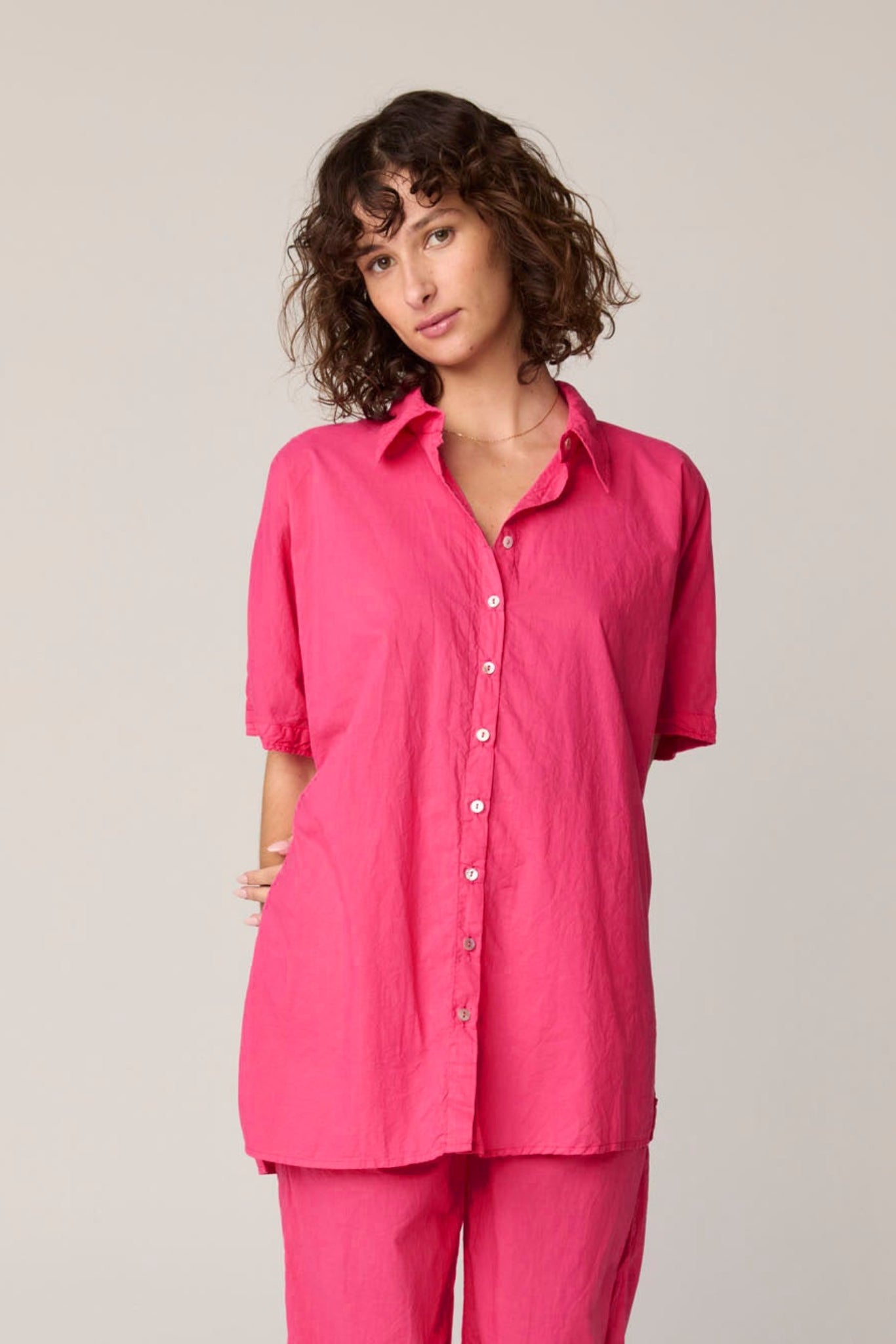 DEVOILE SHIRT - RASPBERRY