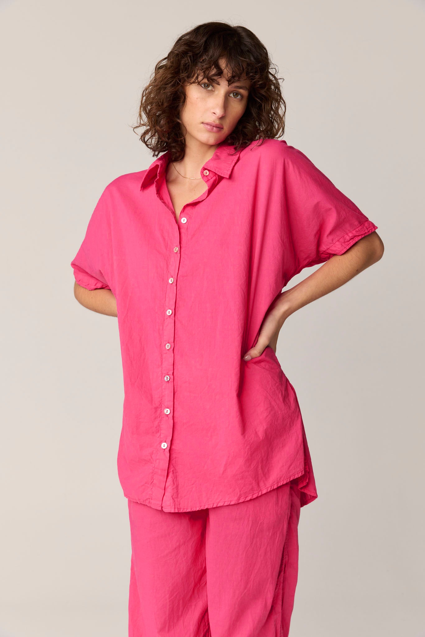 DEVOILE SHIRT - RASPBERRY