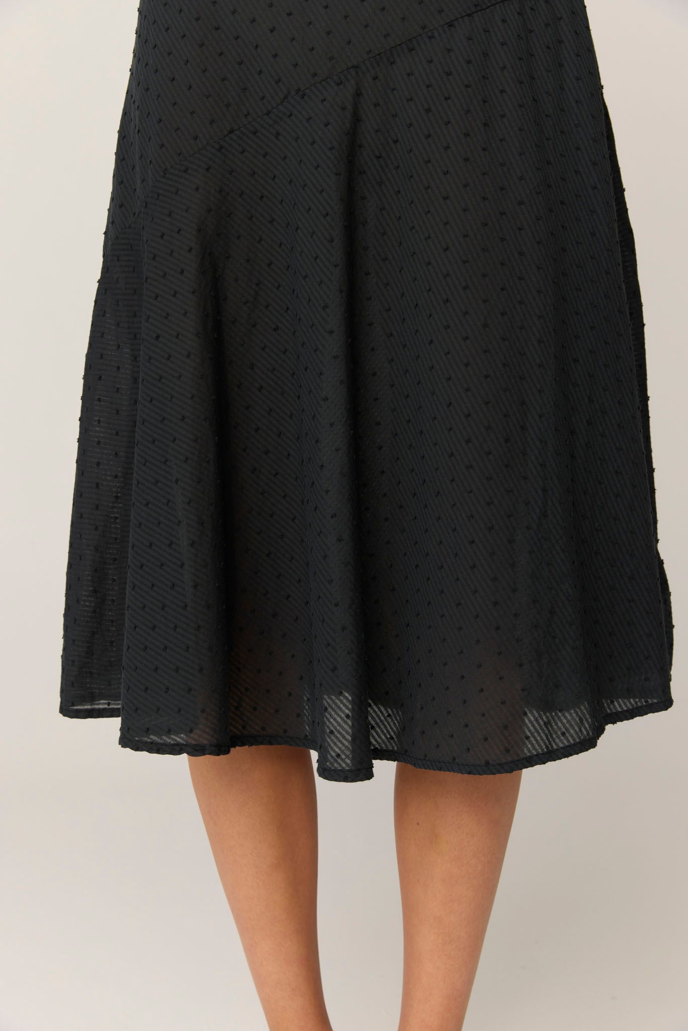 FLOCKY BIAS DRESS - NOIR