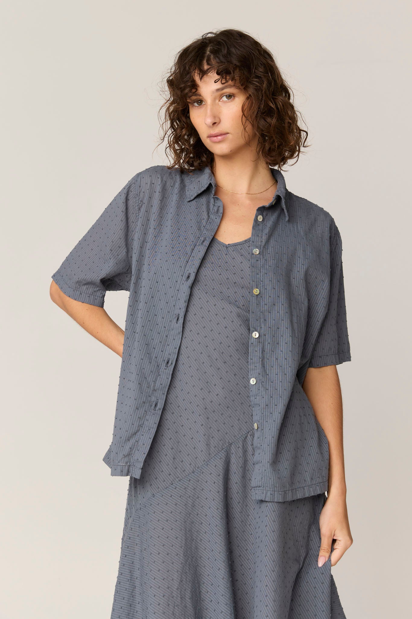 FLOCKY SHIRT - FOSSIL