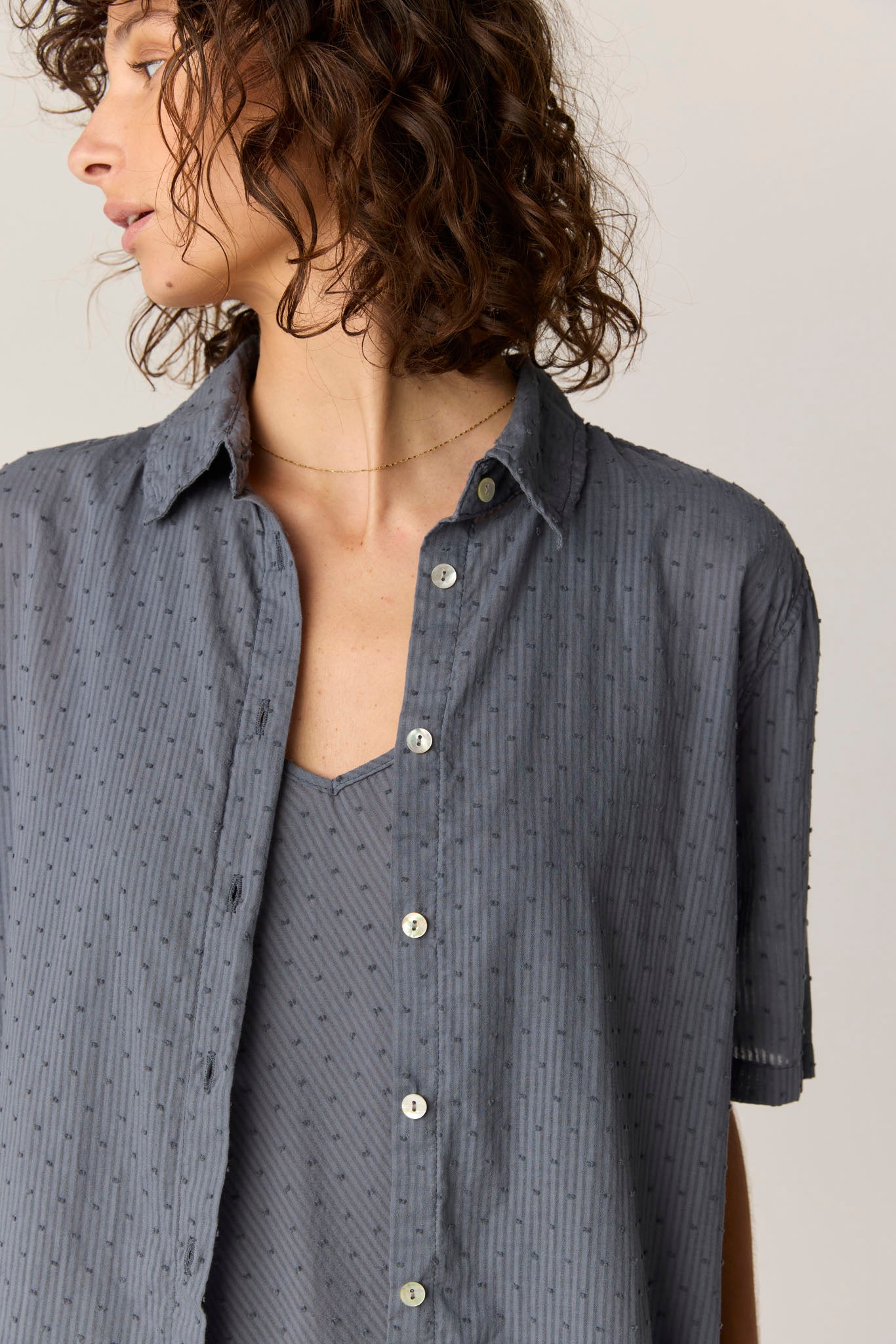 FLOCKY SHIRT - FOSSIL