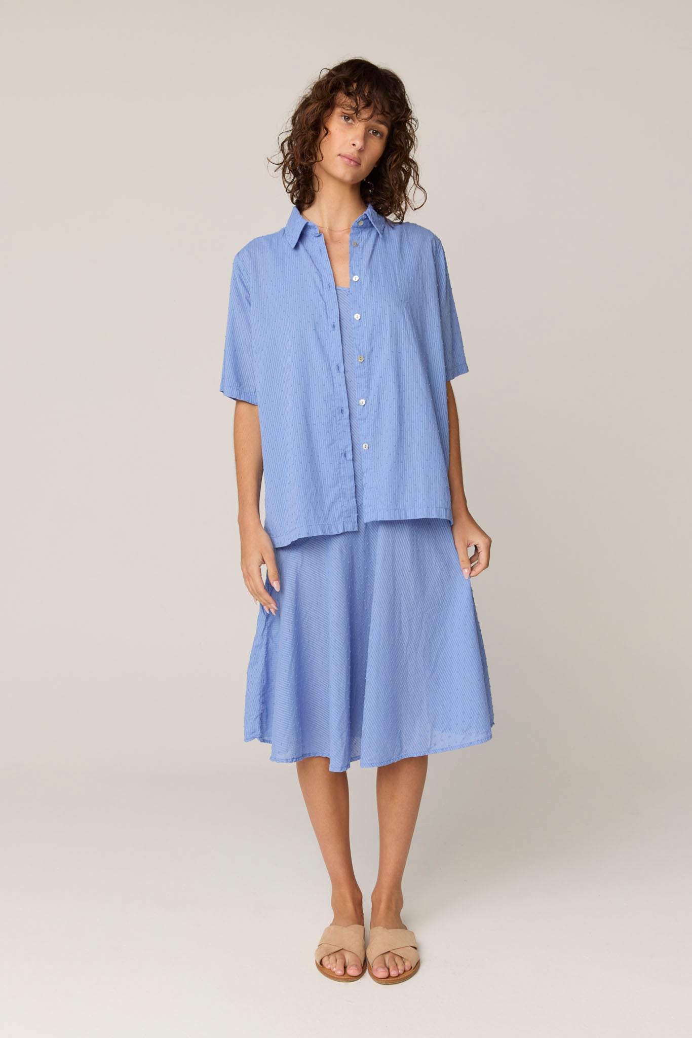 FLOCKY SHIRT - CORNFLOWER