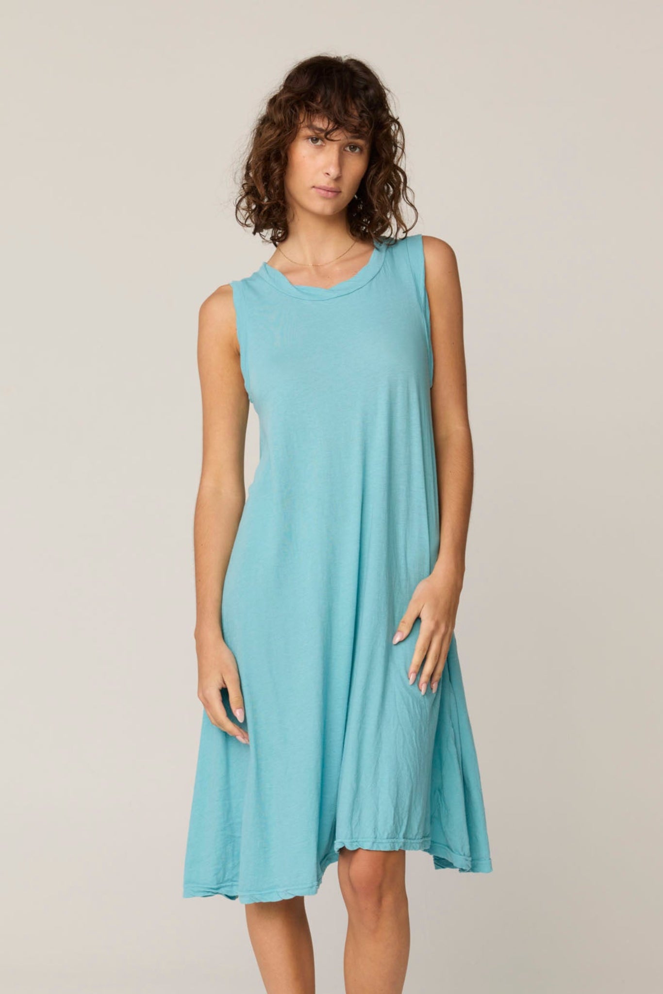 VERY TANK DRESS - SEA FOAM