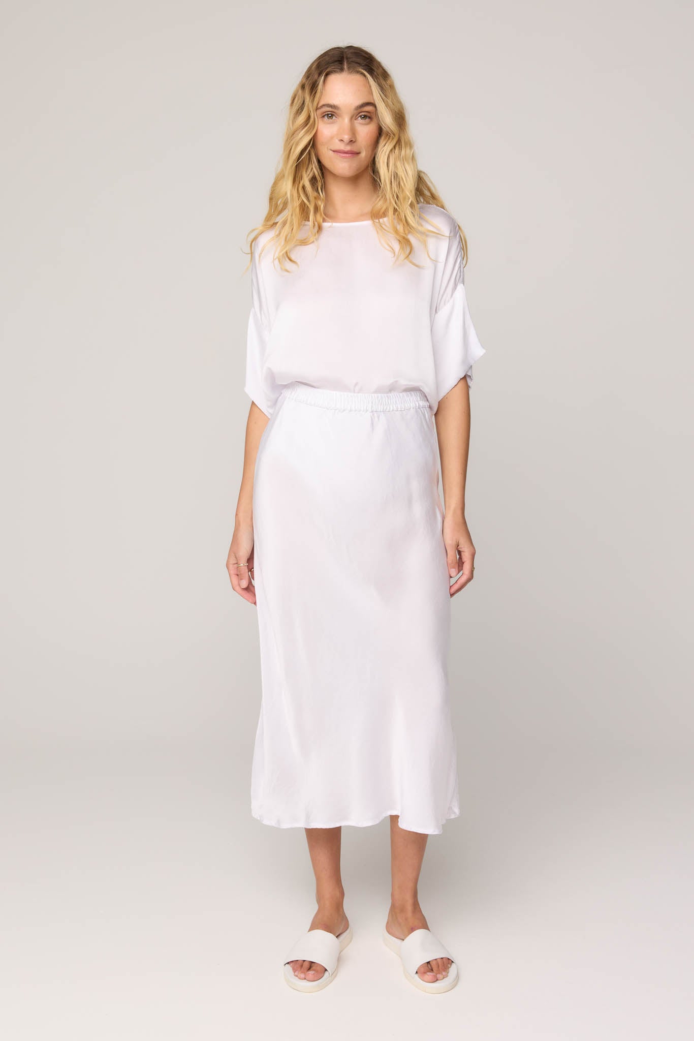 BIAS SKIRT - BLANC