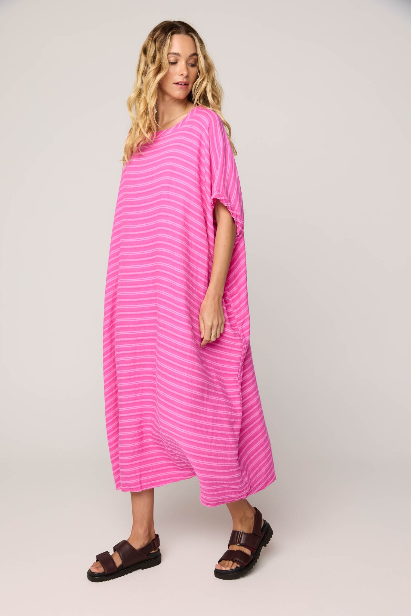 GAUZZY DRESS - WATERMELON