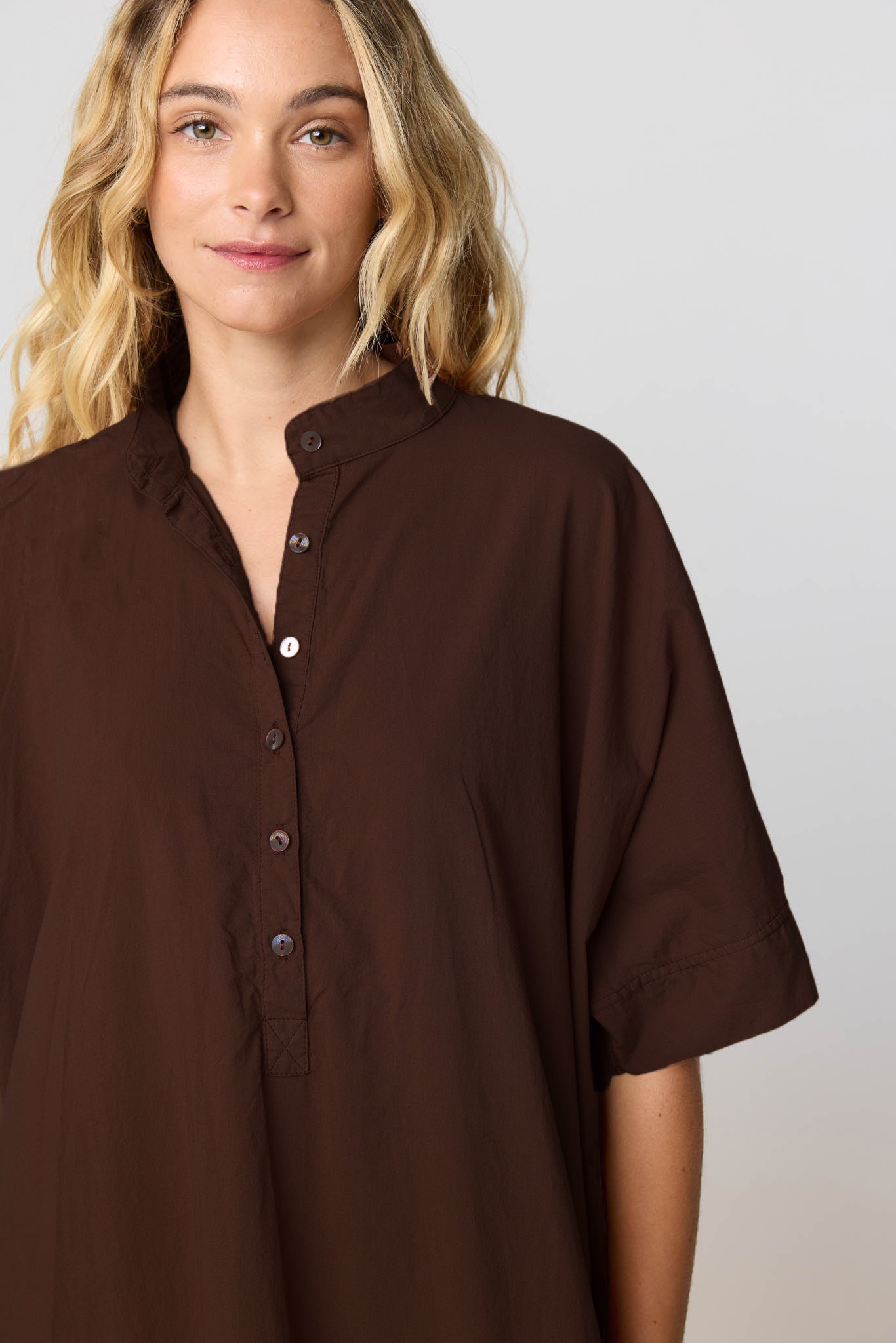 AVERY SHIRT DRESS - CHOCOLATE