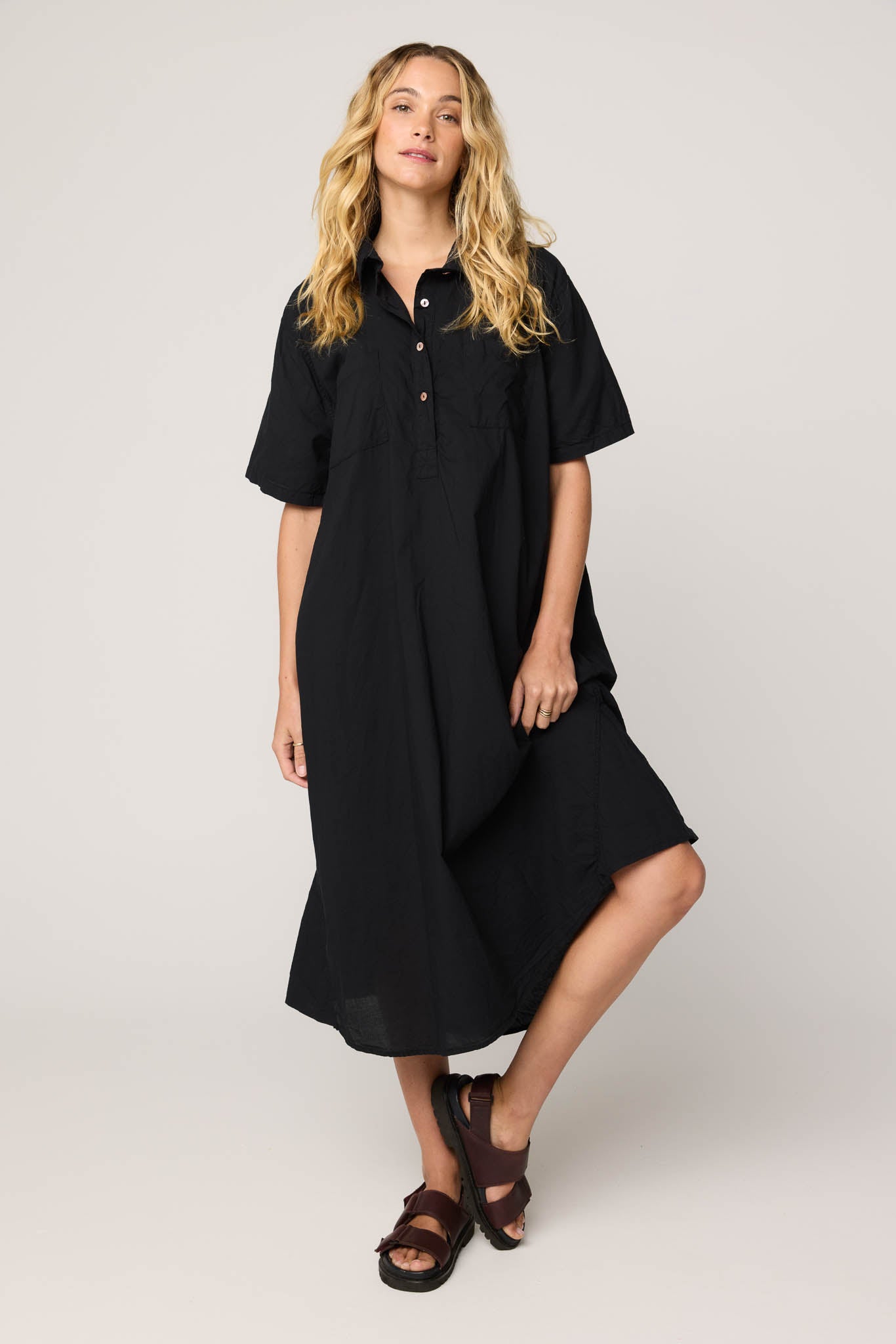 LALA SHIRT DRESS - NOIR