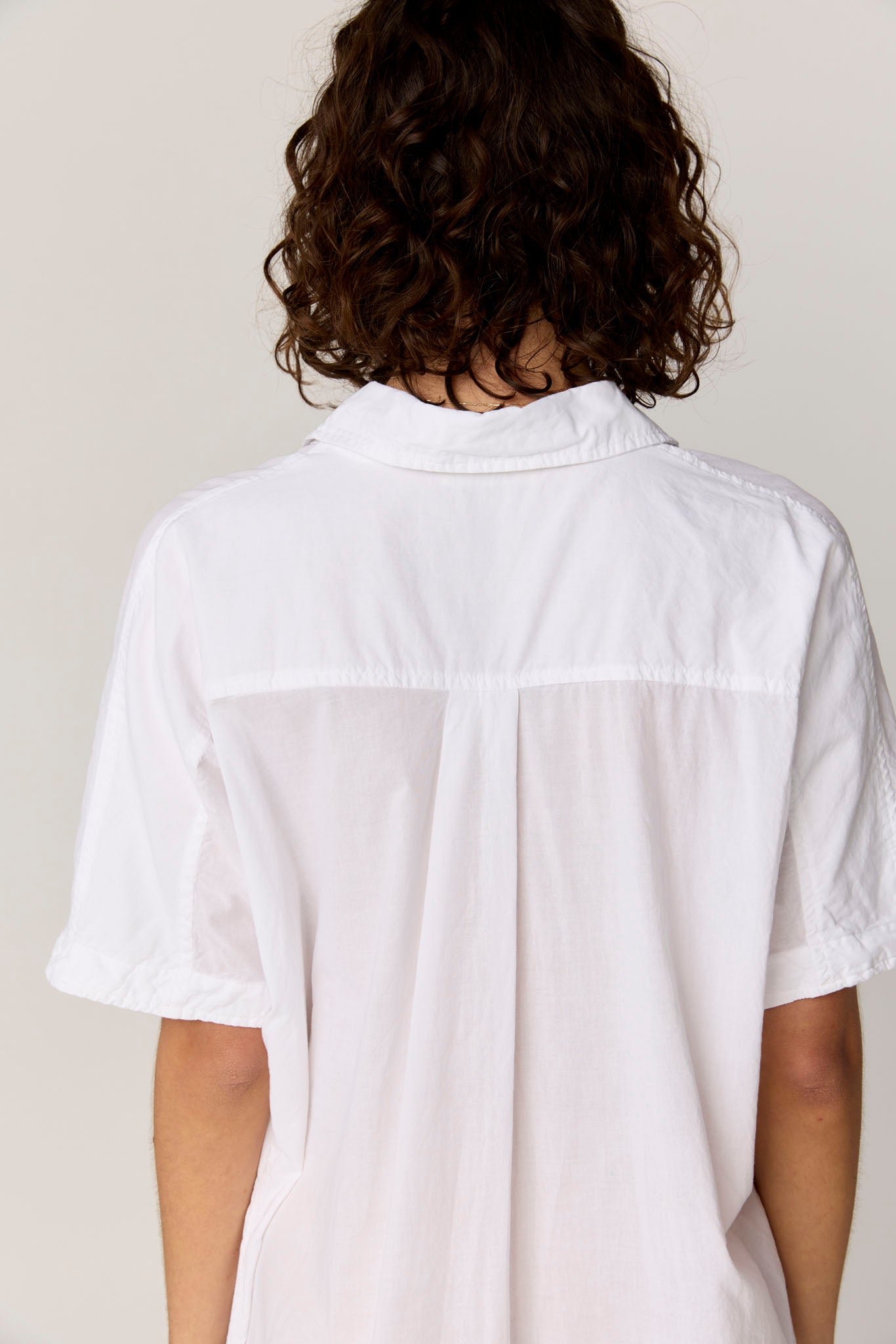 DEVOILE SHIRT DRESS - BLANC