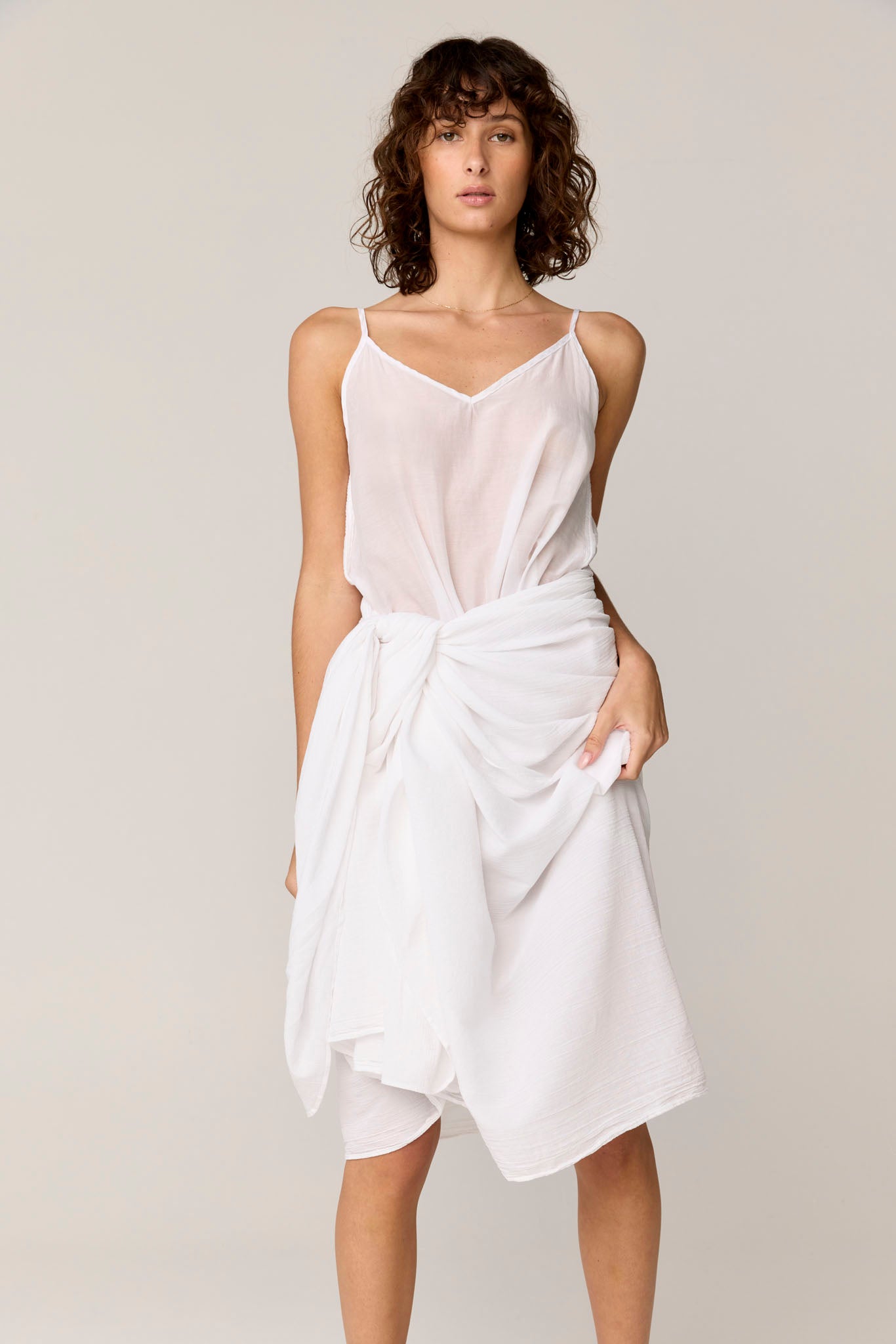 CRINKLE SCARF - BLANC