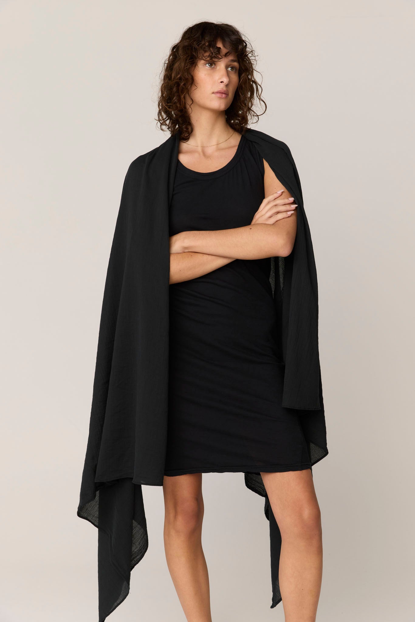 CRINKLE SCARF - NOIR