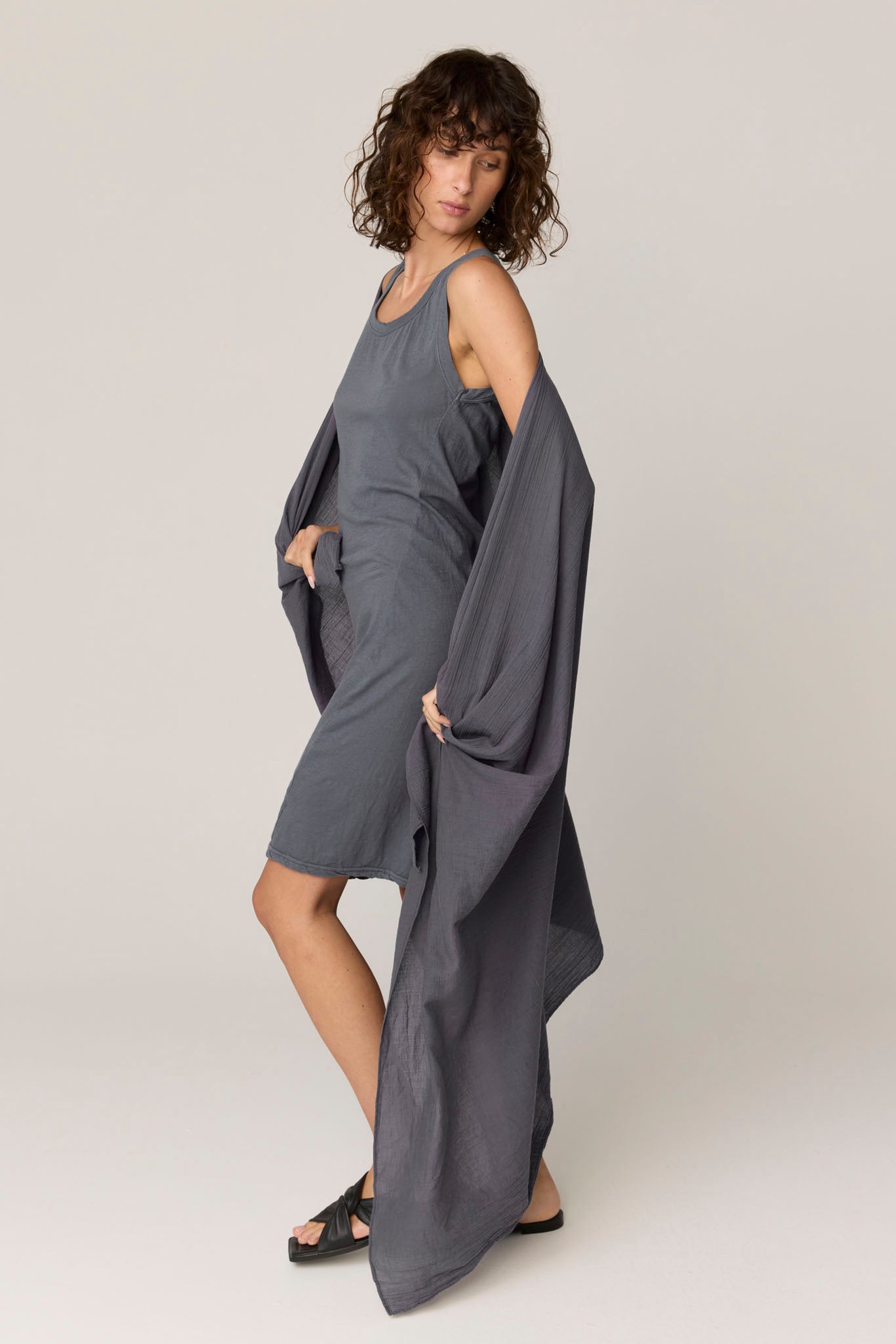 CRINKLE SCARF - FOSSIL