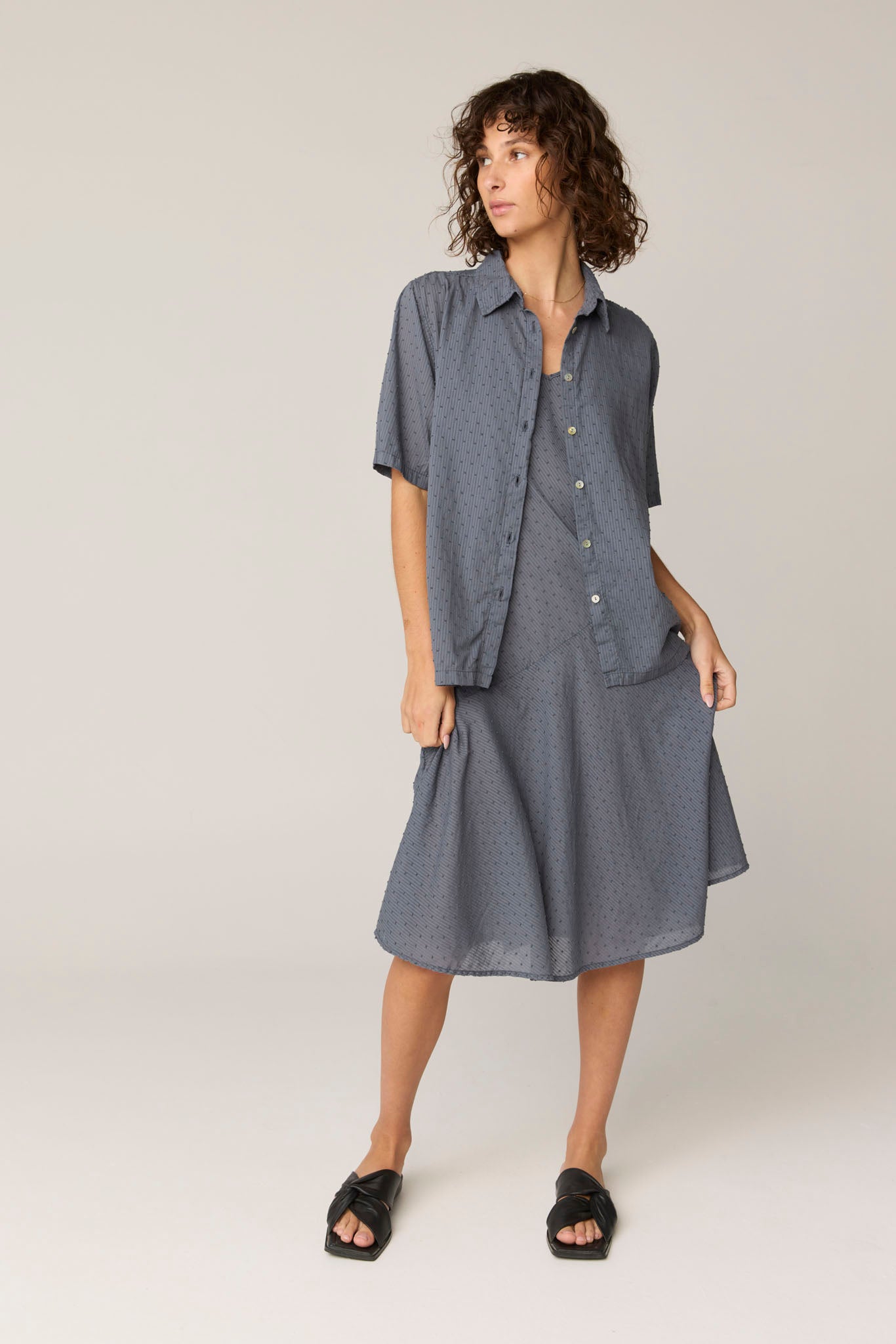 FLOCKY SHIRT - FOSSIL