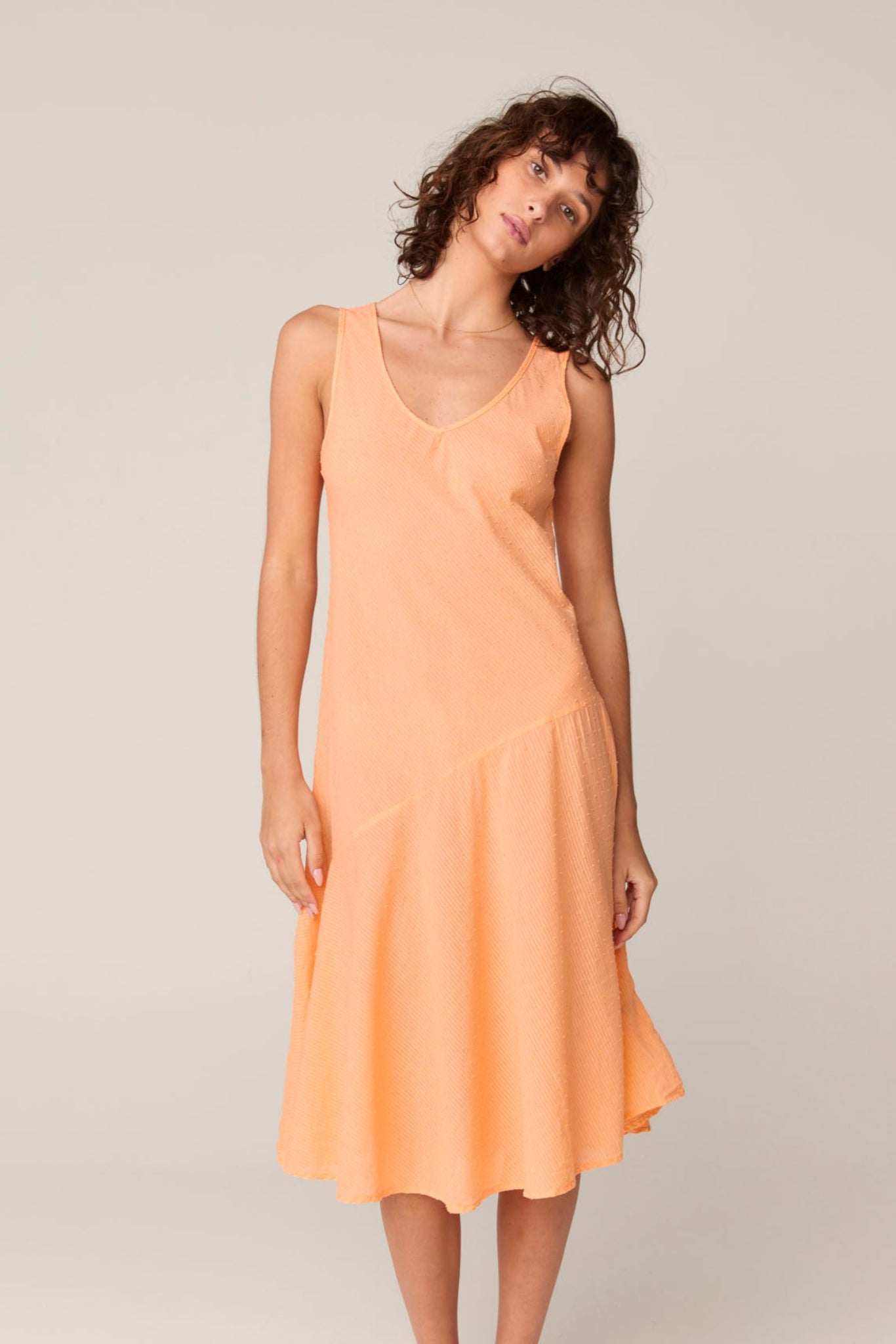 FLOCKY BIAS DRESS - SUNSHINE