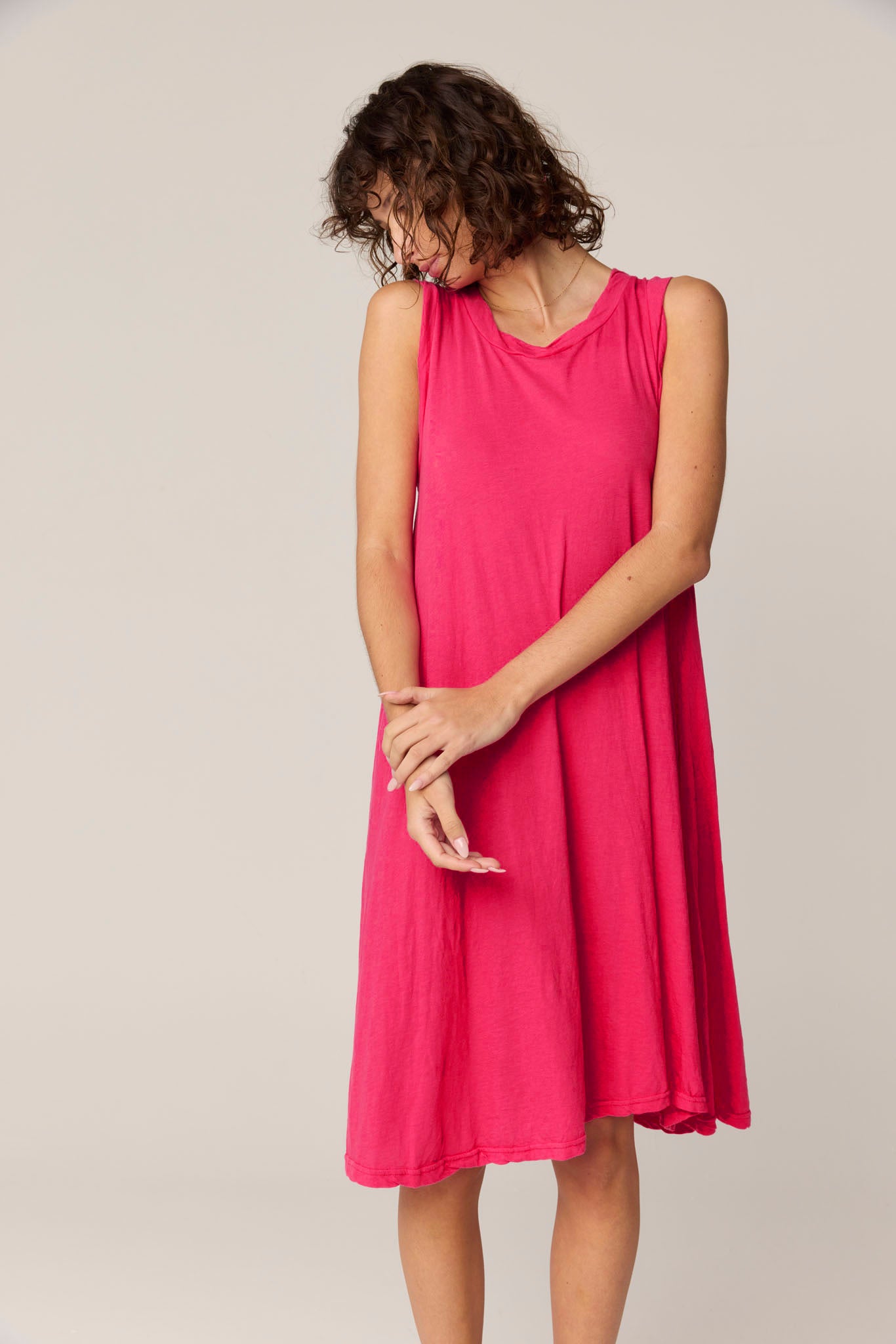 VERY TANK DRESS - RASPBERRY