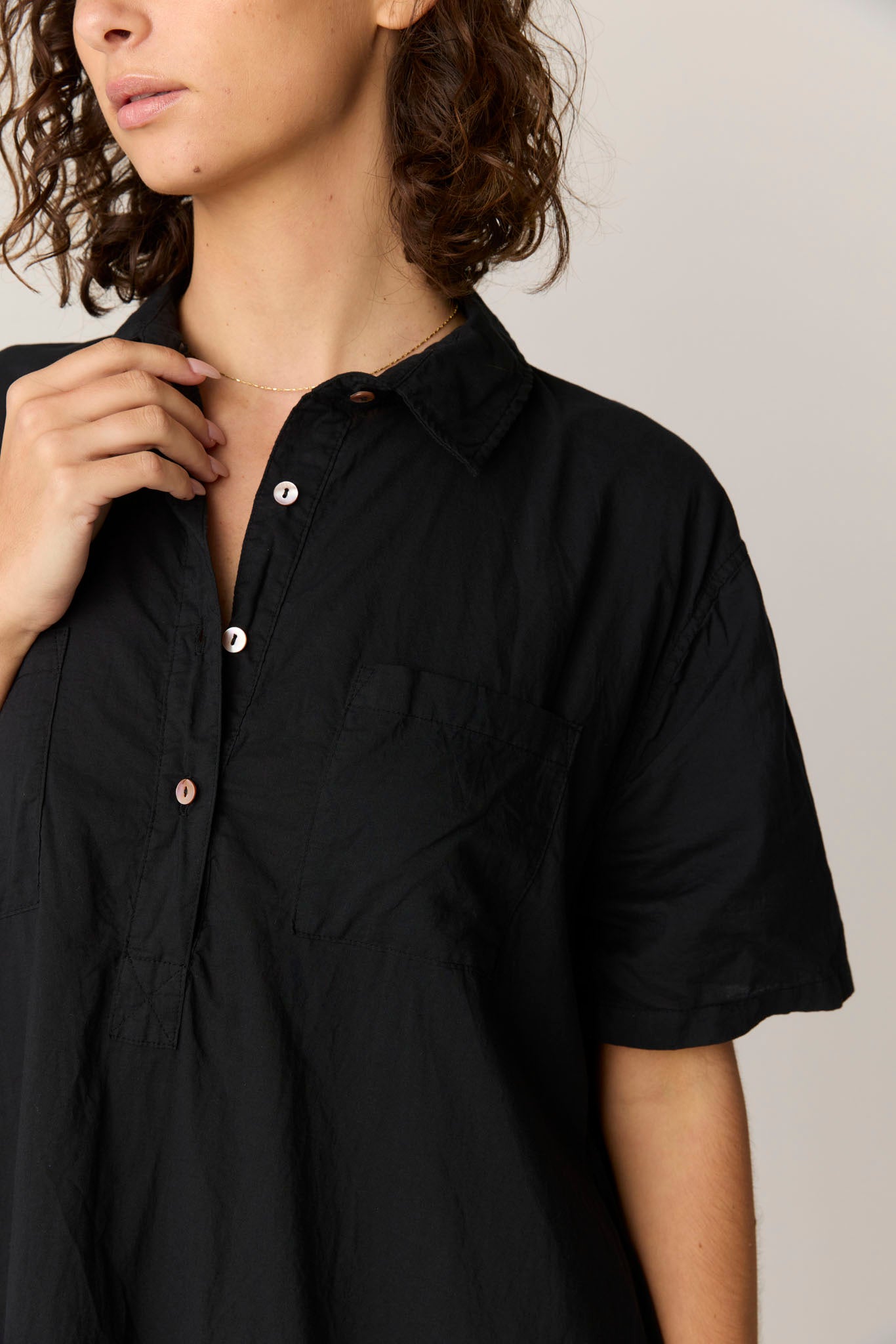 LALA SHIRT DRESS - NOIR