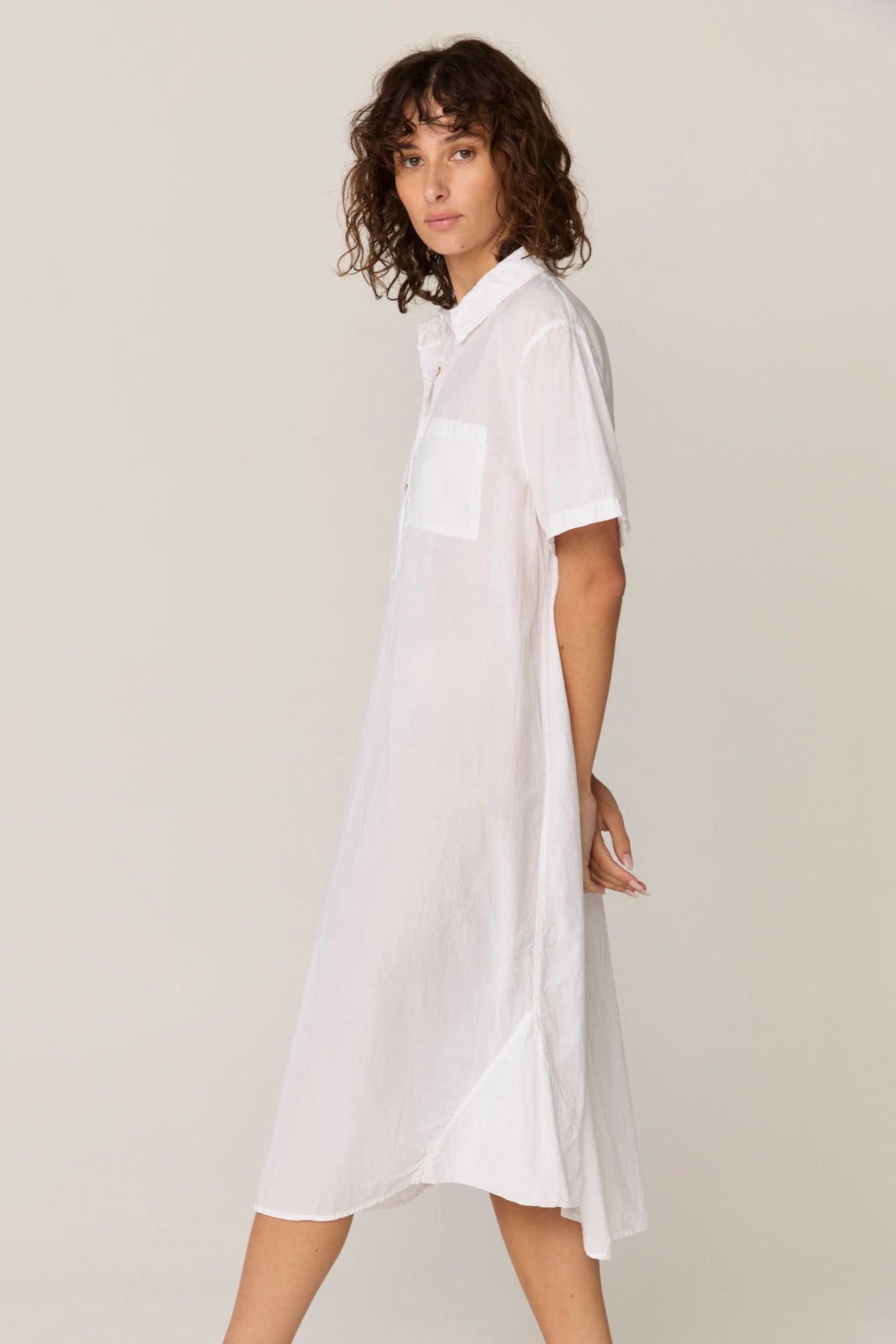 LALA SHIRT DRESS - BLANC