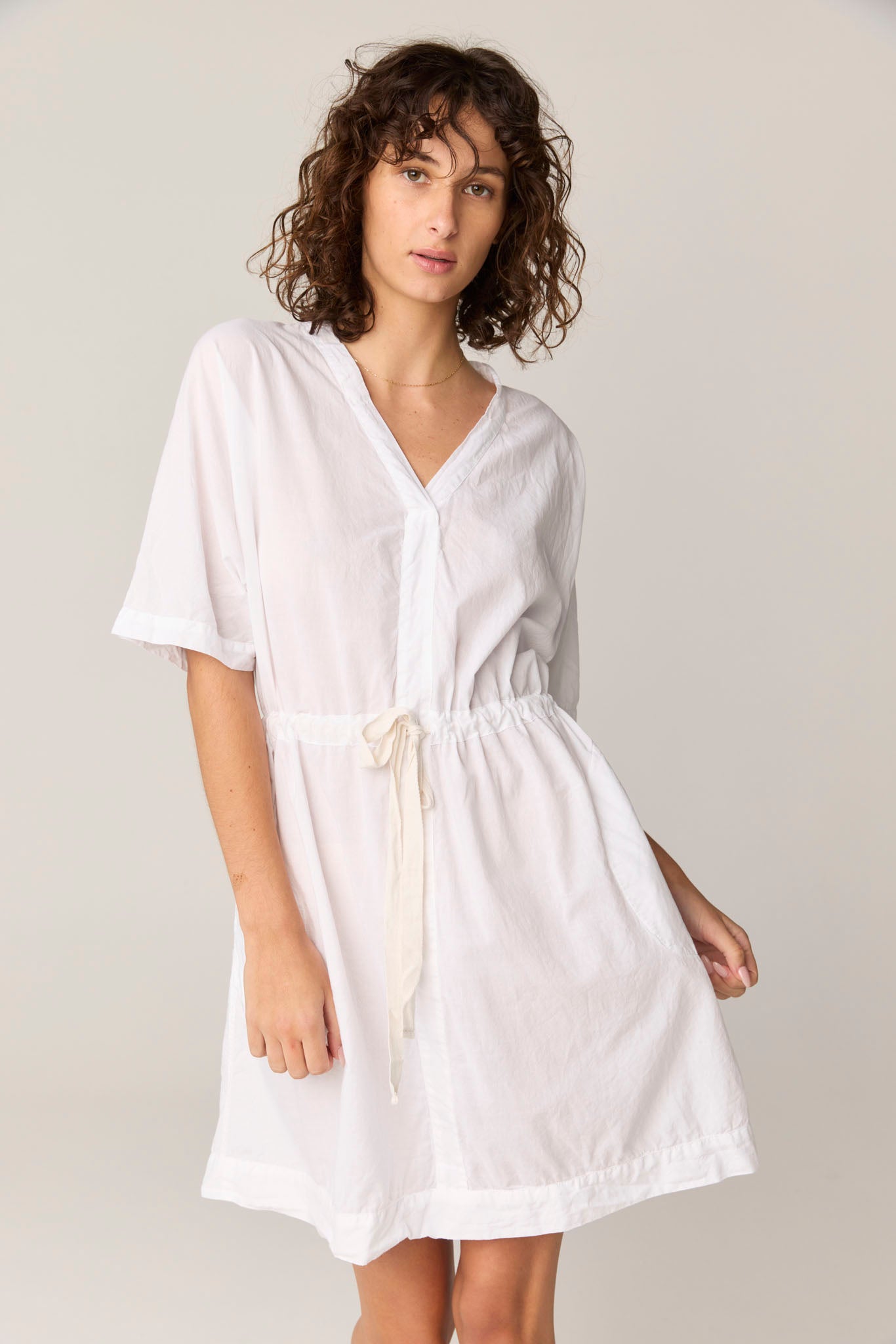 BEACH COVER UP - BLANC