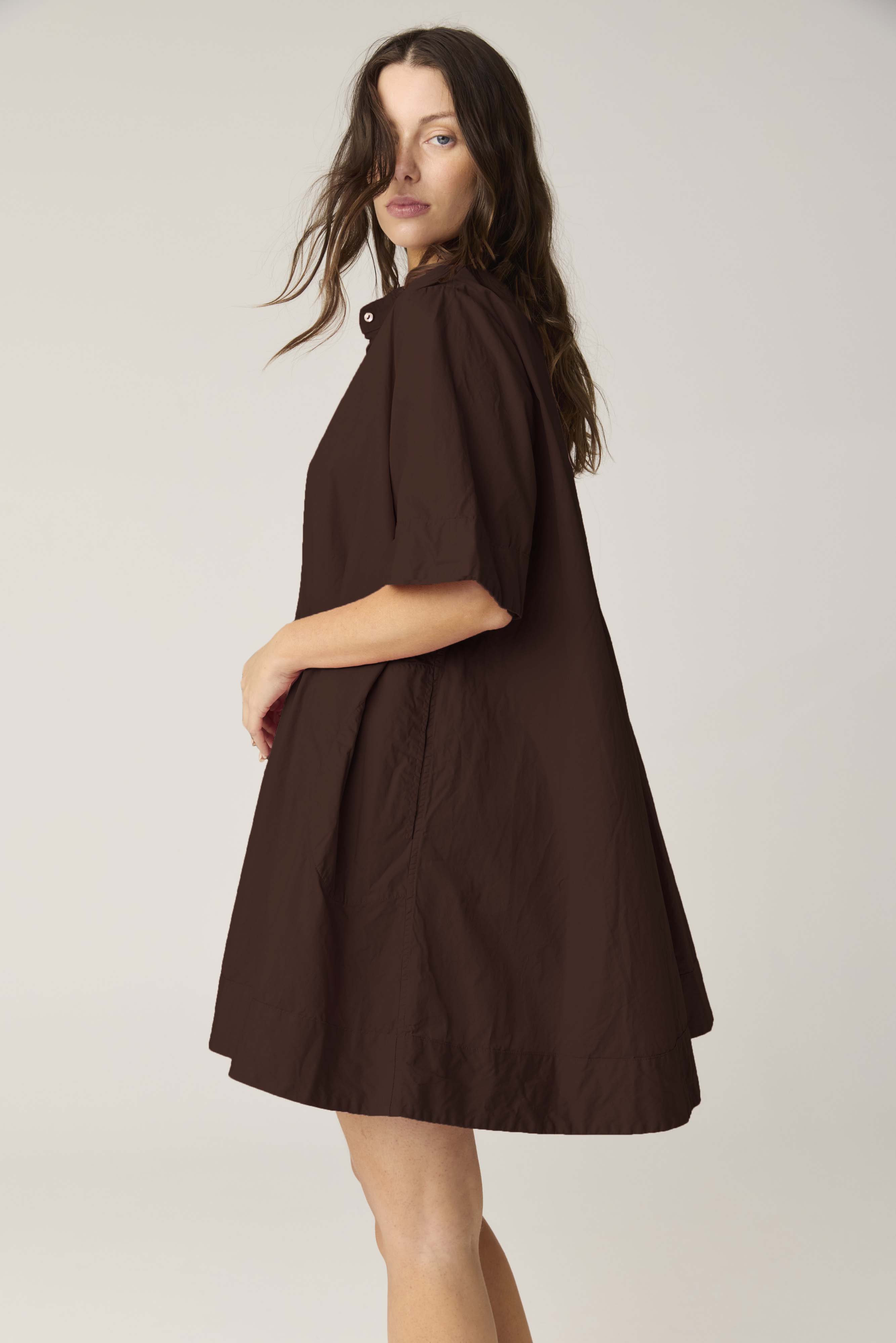 SHORE SHIRT DRESS - CHOCOLATE