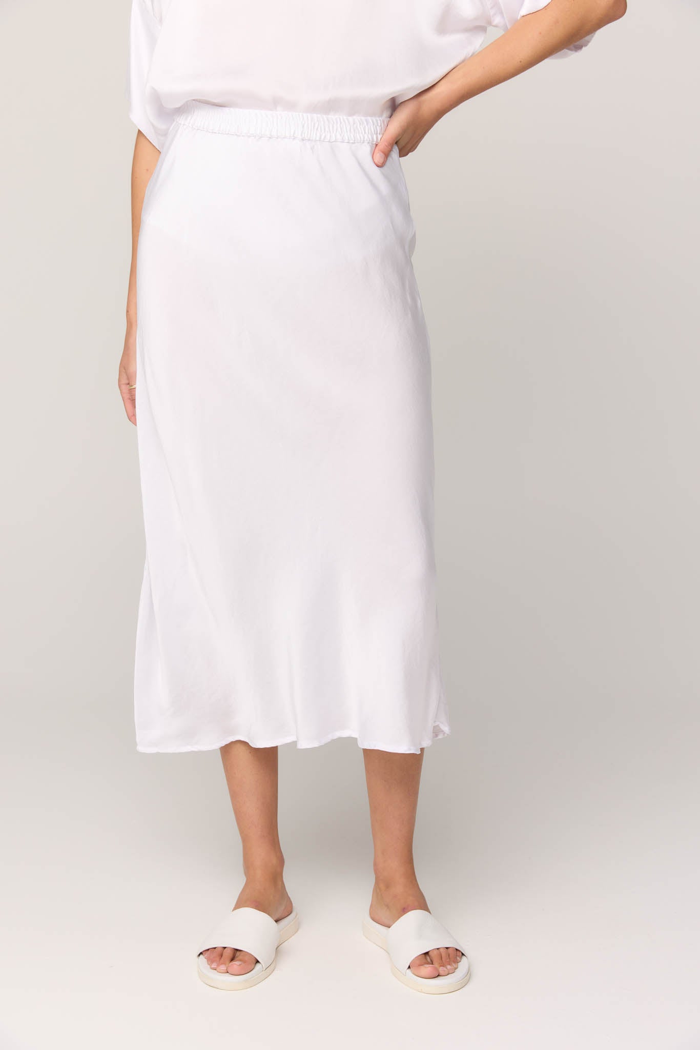 BIAS SKIRT - BLANC