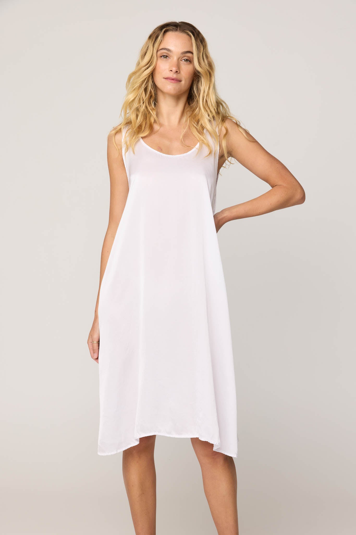 DES TANK DRESS - BLANC