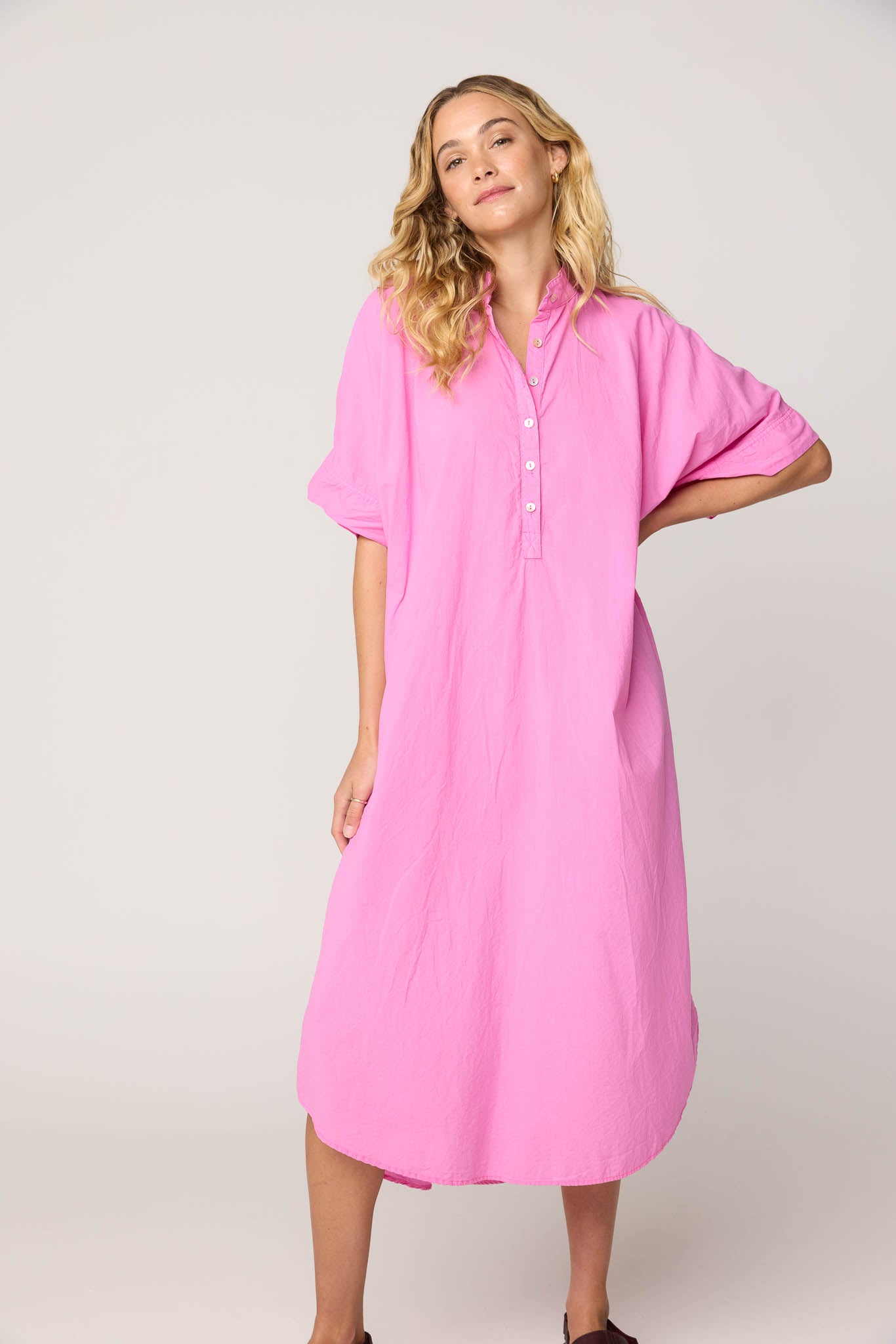 AVERY SHIRT DRESS - WATERMELON