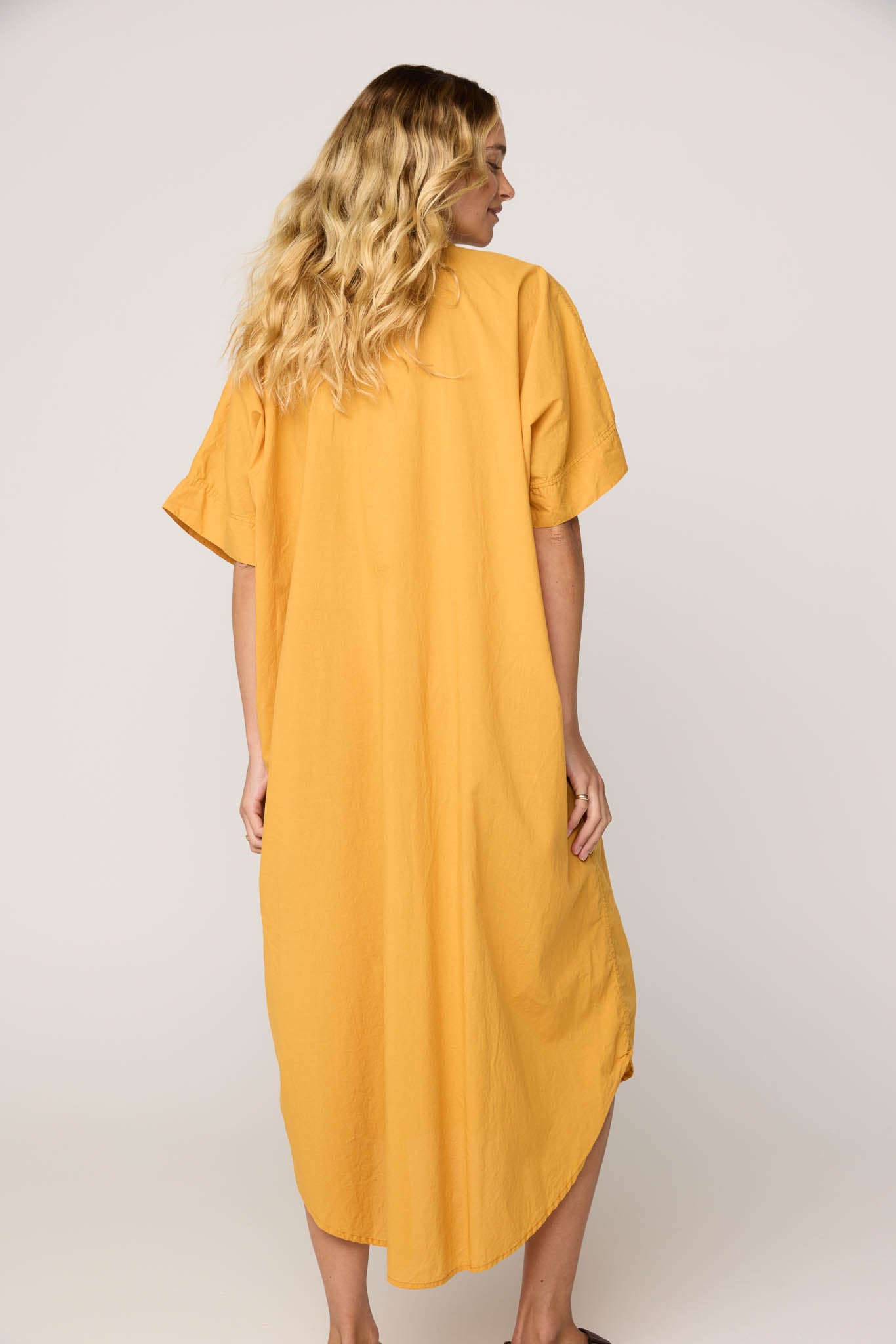 AVERY SHIRT DRESS - HONEY