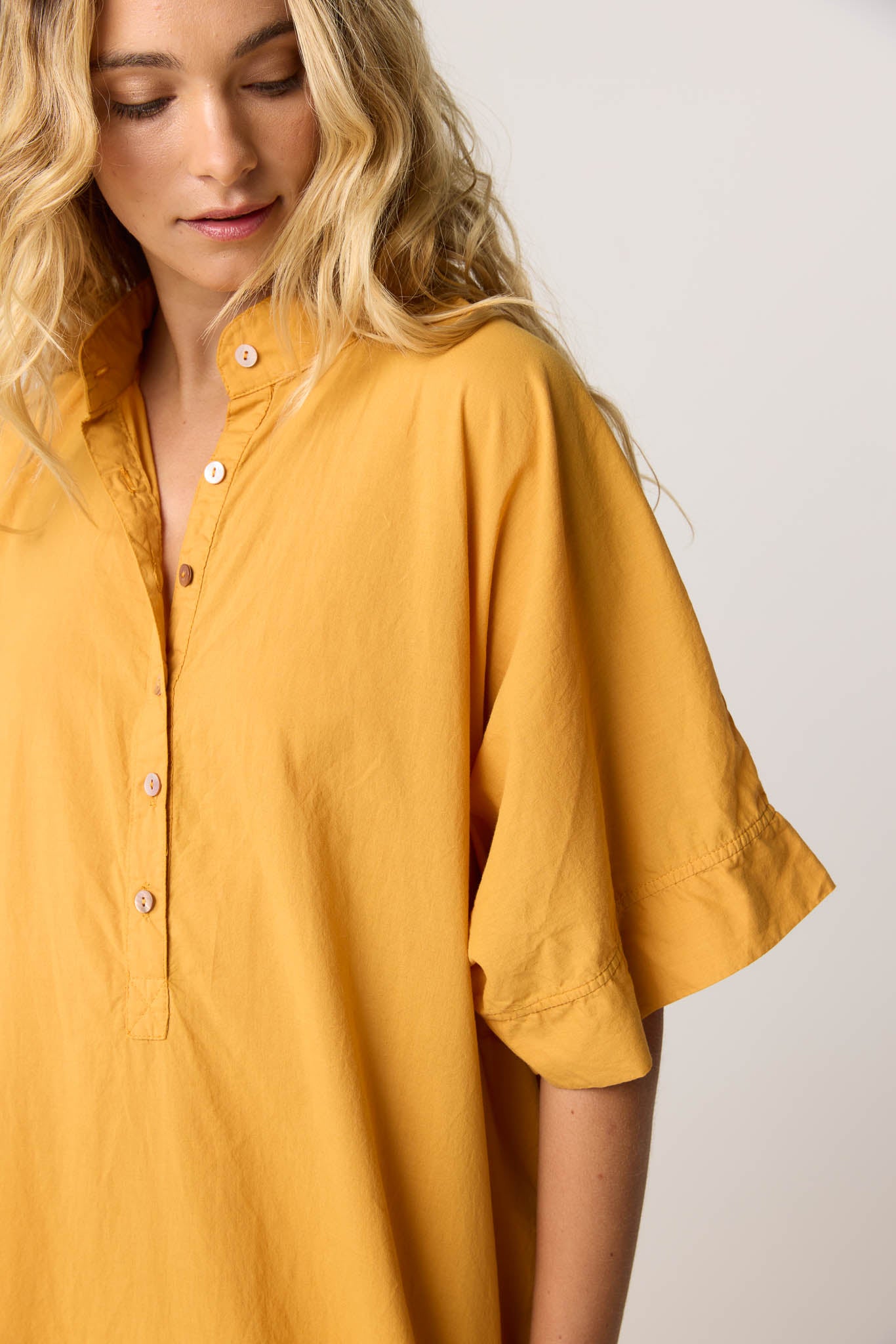 AVERY SHIRT DRESS - HONEY