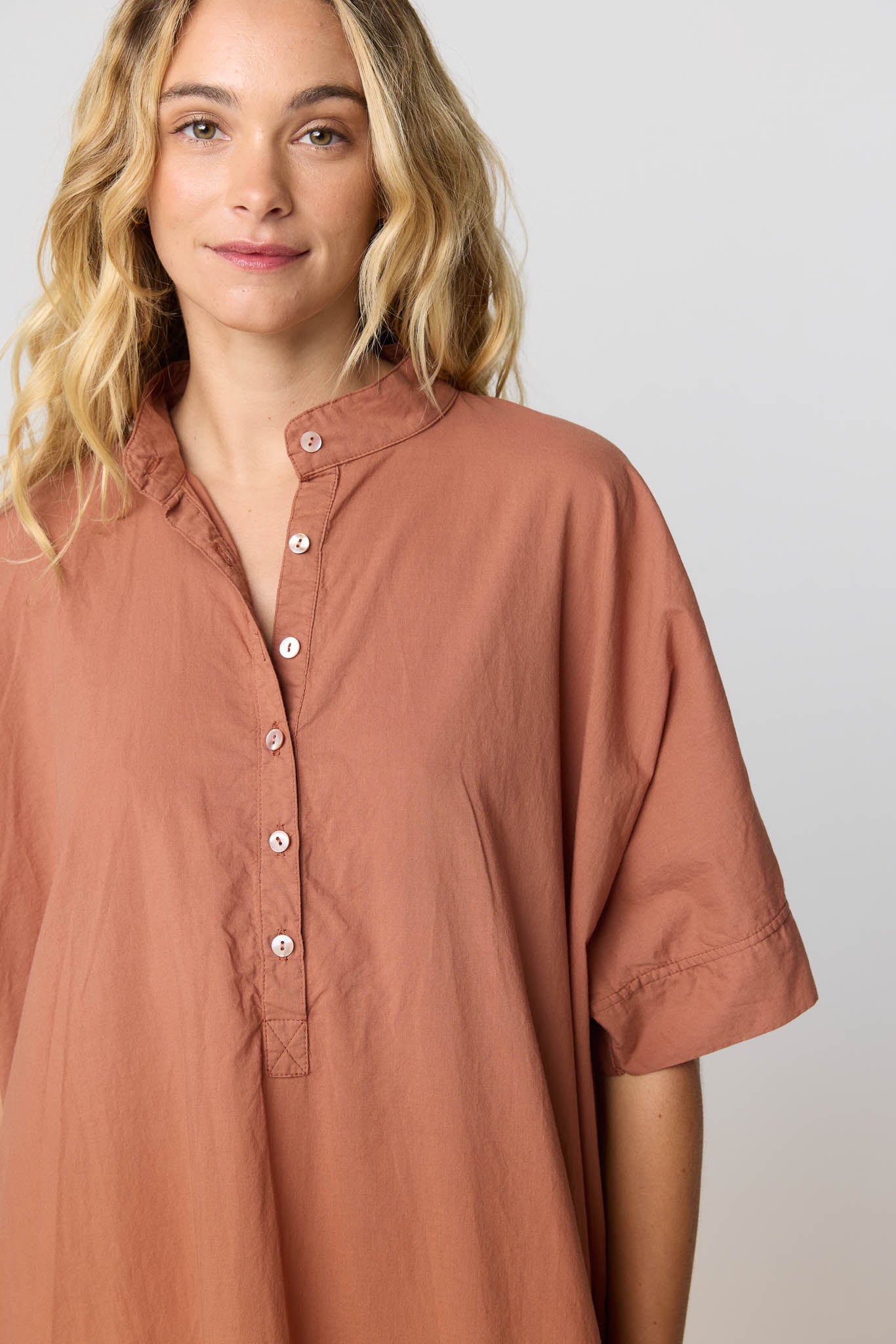 AVERY SHIRT DRESS - COPPER