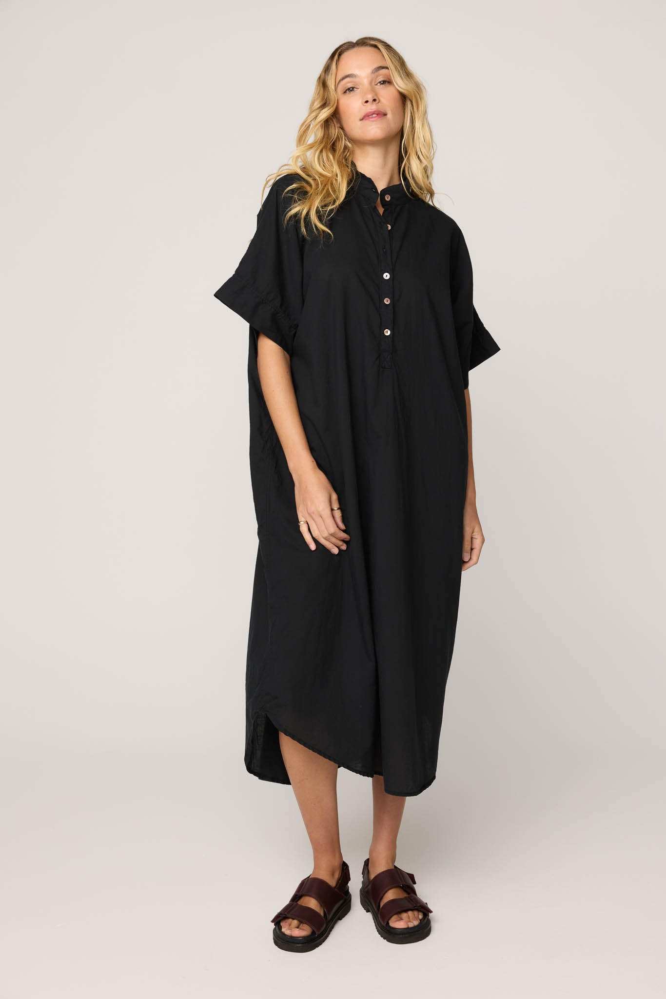 AVERY SHIRT DRESS - NOIR