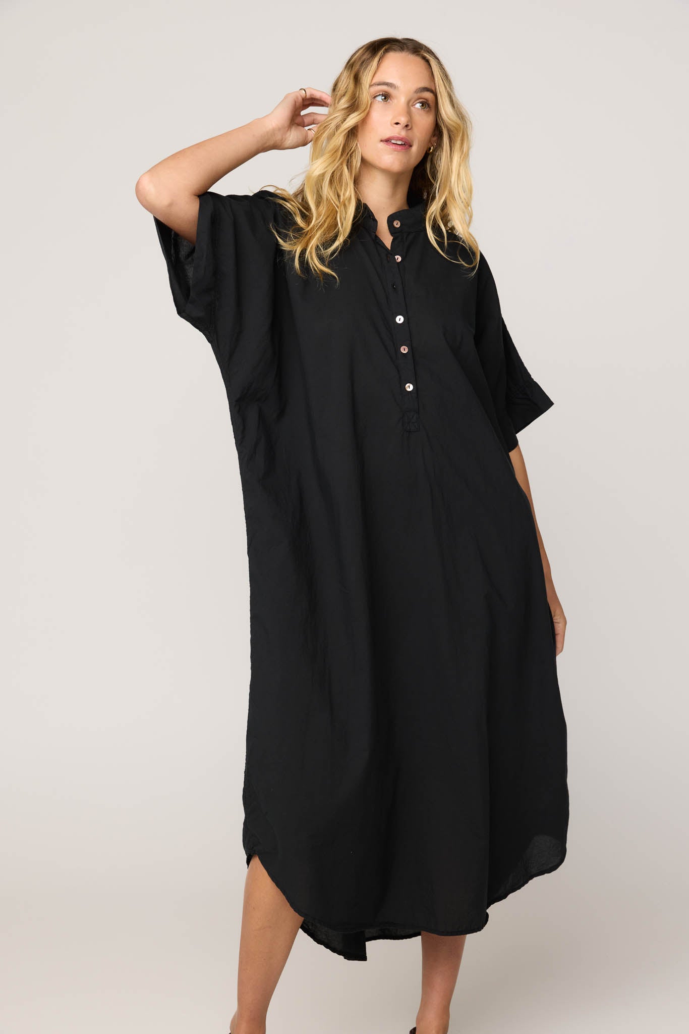 AVERY SHIRT DRESS - NOIR