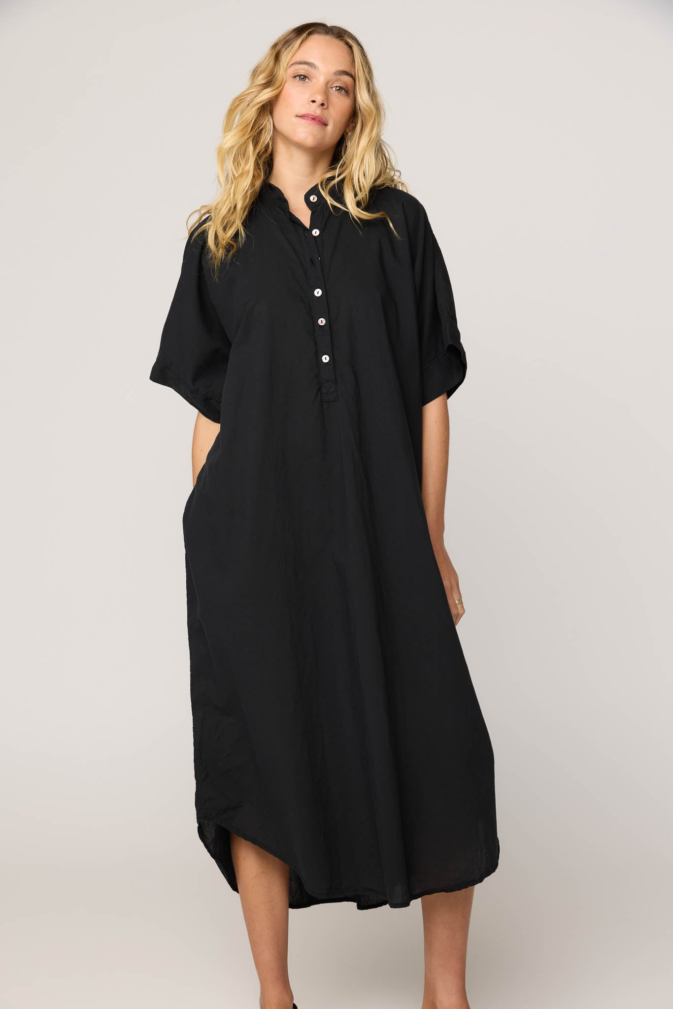 AVERY SHIRT DRESS - NOIR