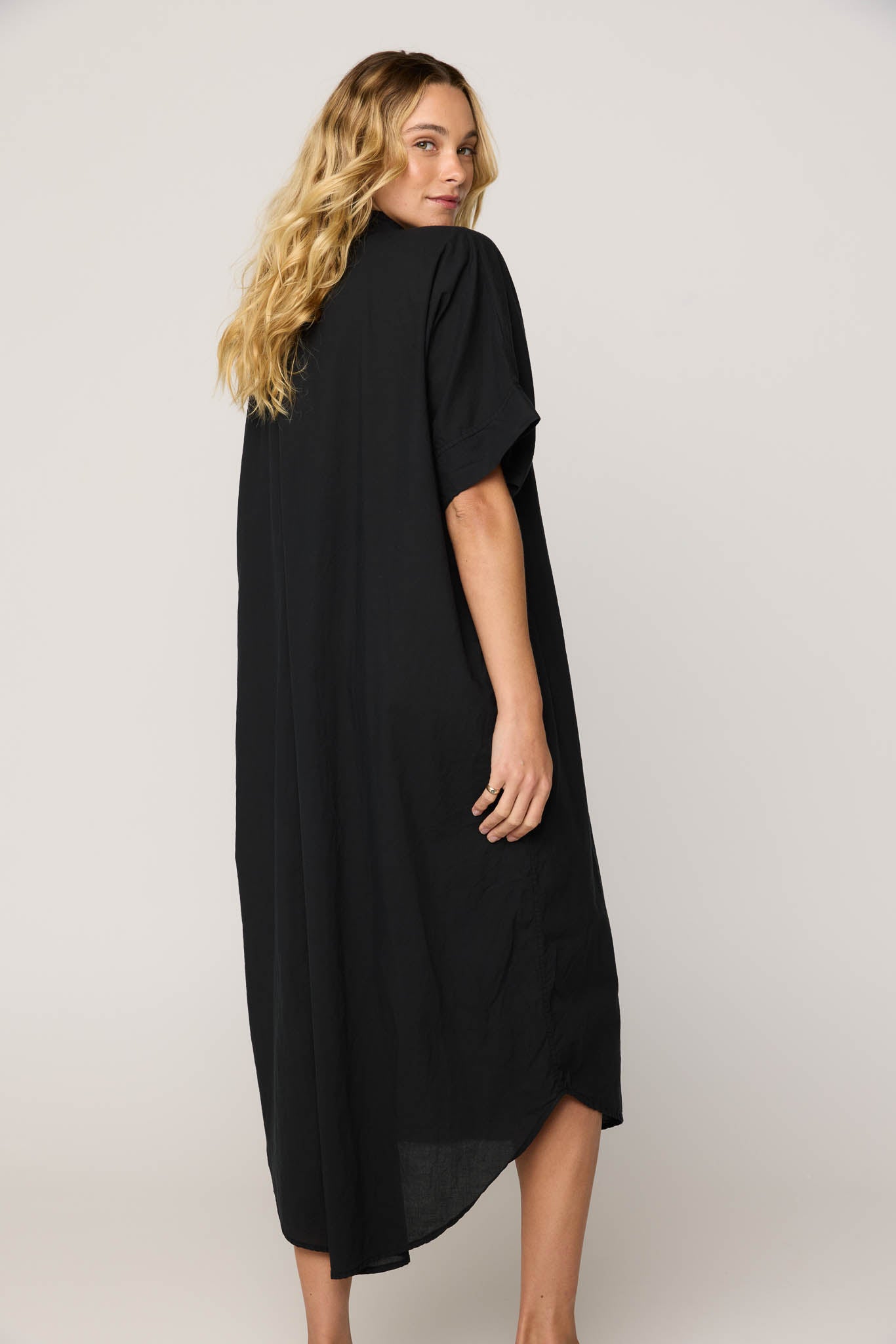 AVERY SHIRT DRESS - NOIR