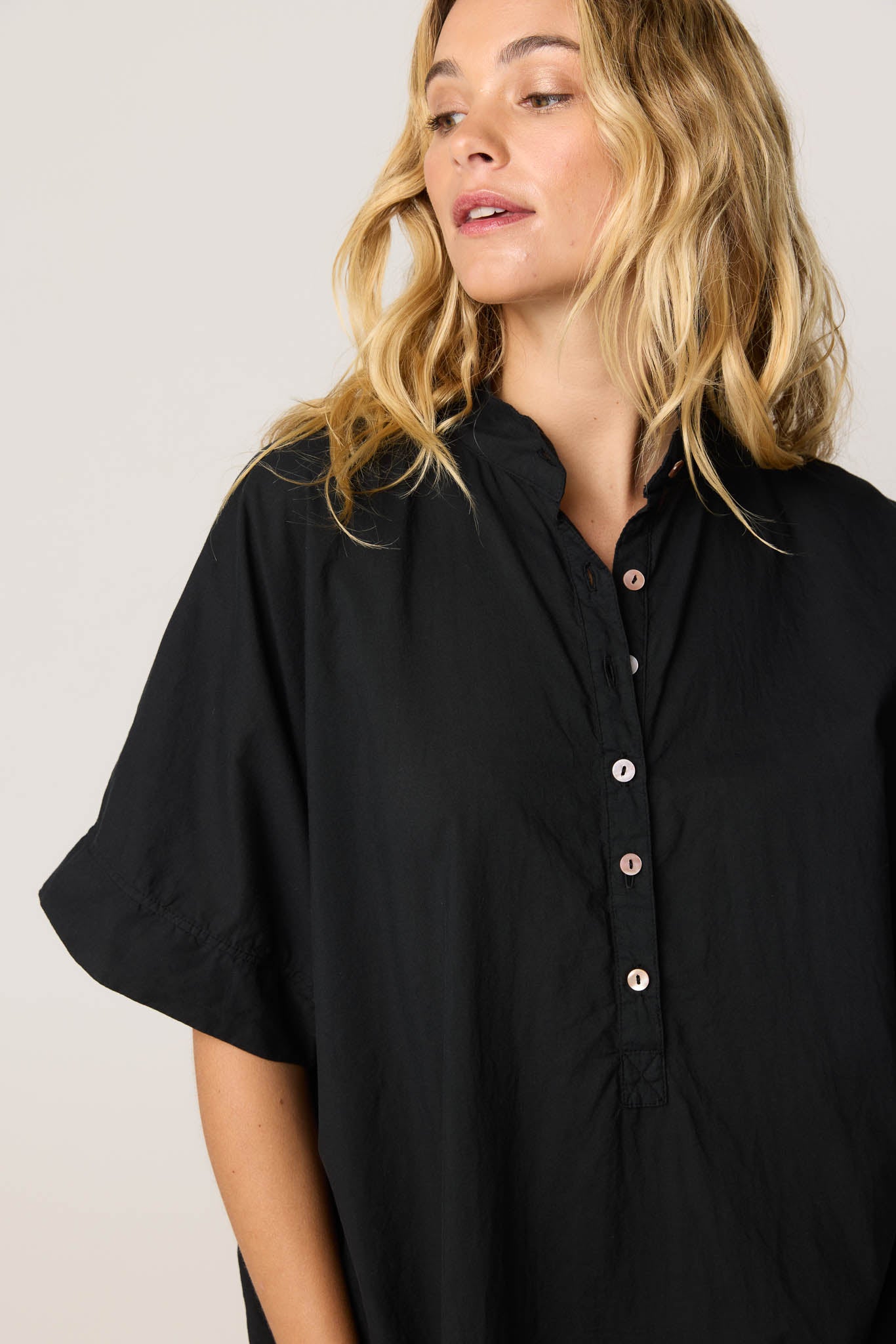 AVERY SHIRT DRESS - NOIR