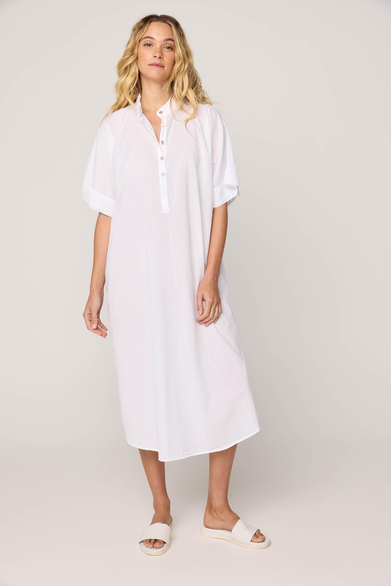 AVERY SHIRT DRESS - BLANC