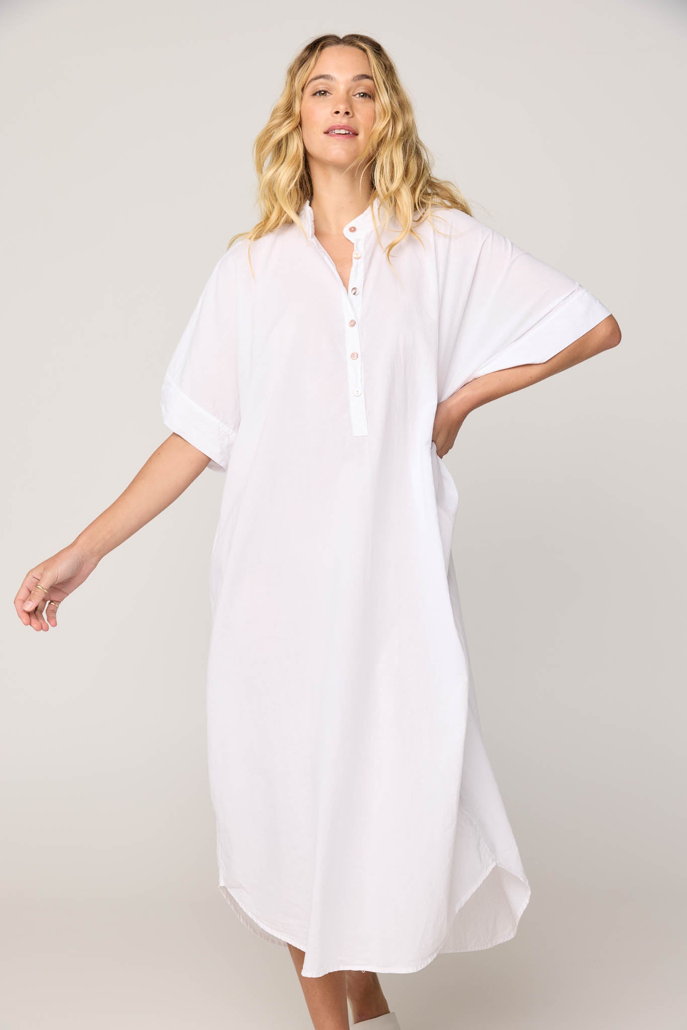 AVERY SHIRT DRESS - BLANC