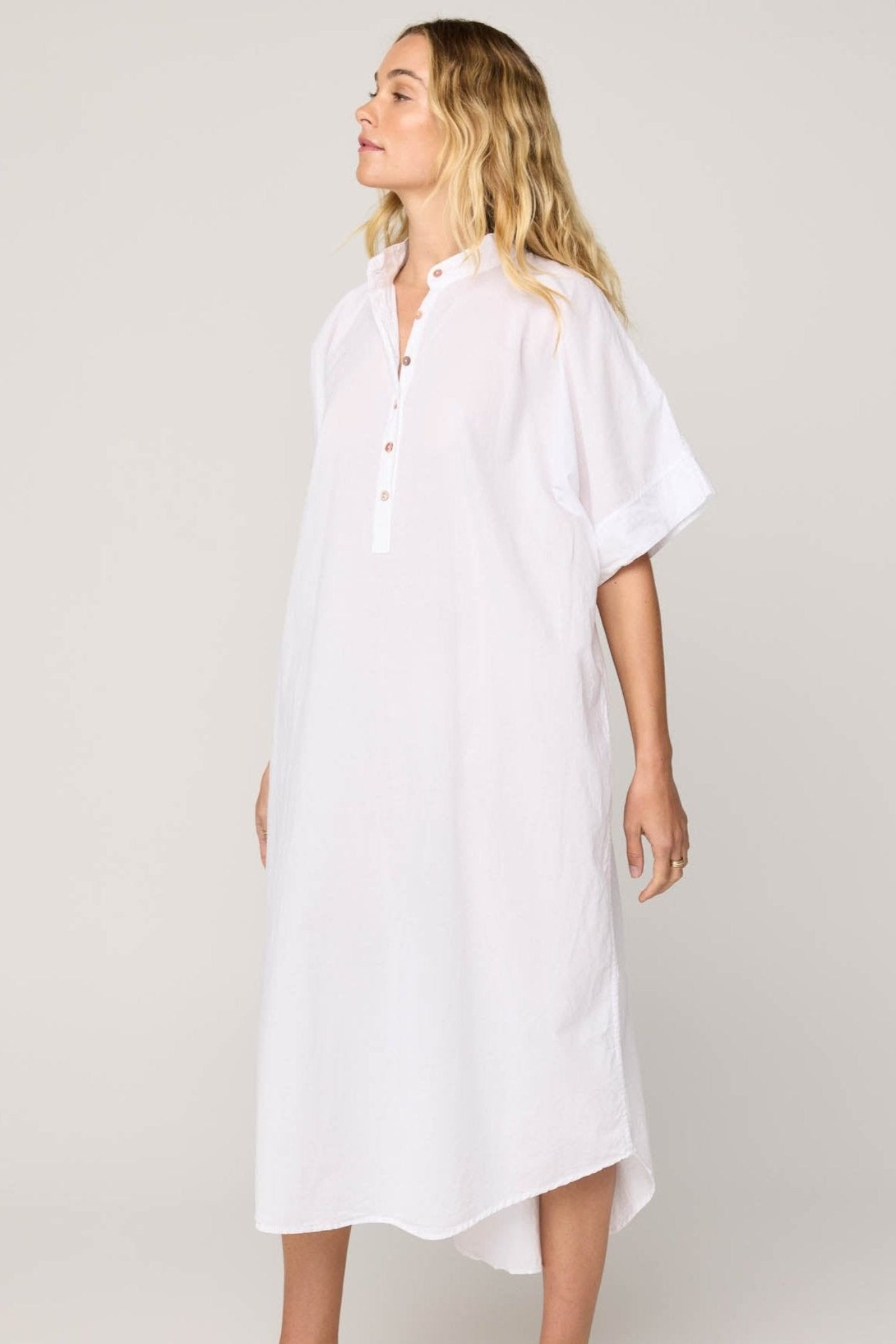 AVERY SHIRT DRESS - BLANC