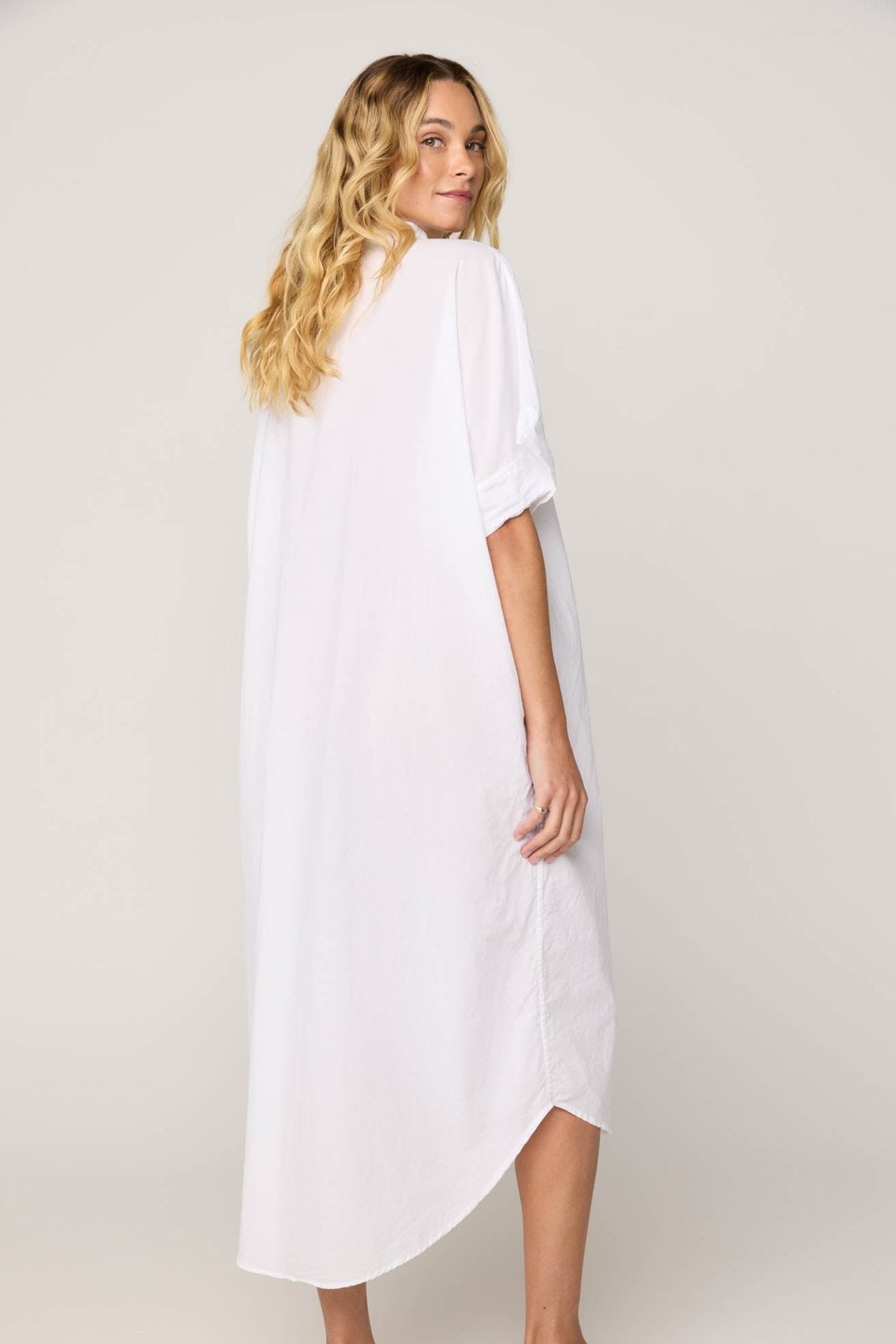 AVERY SHIRT DRESS - BLANC