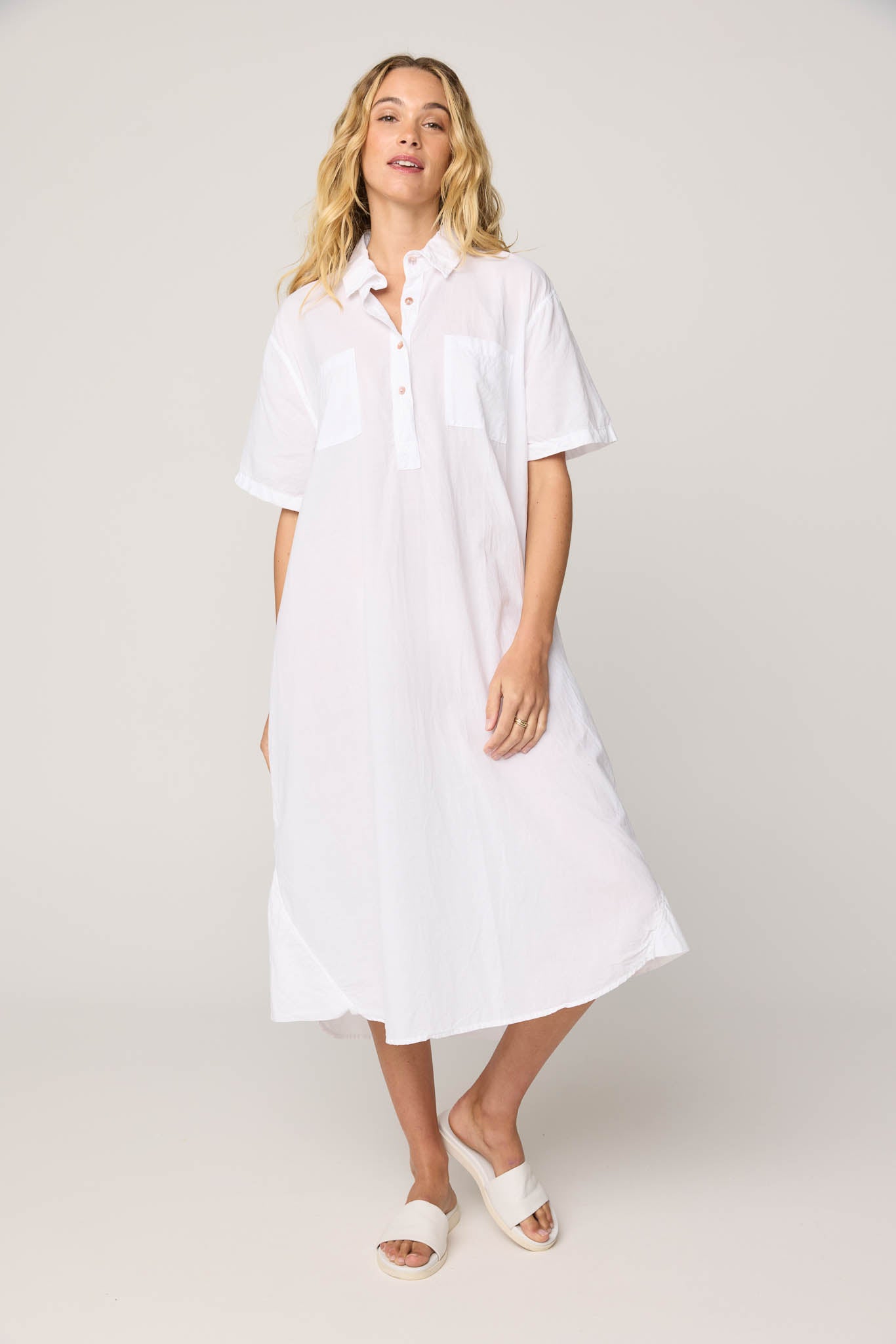 LALA SHIRT DRESS - BLANC