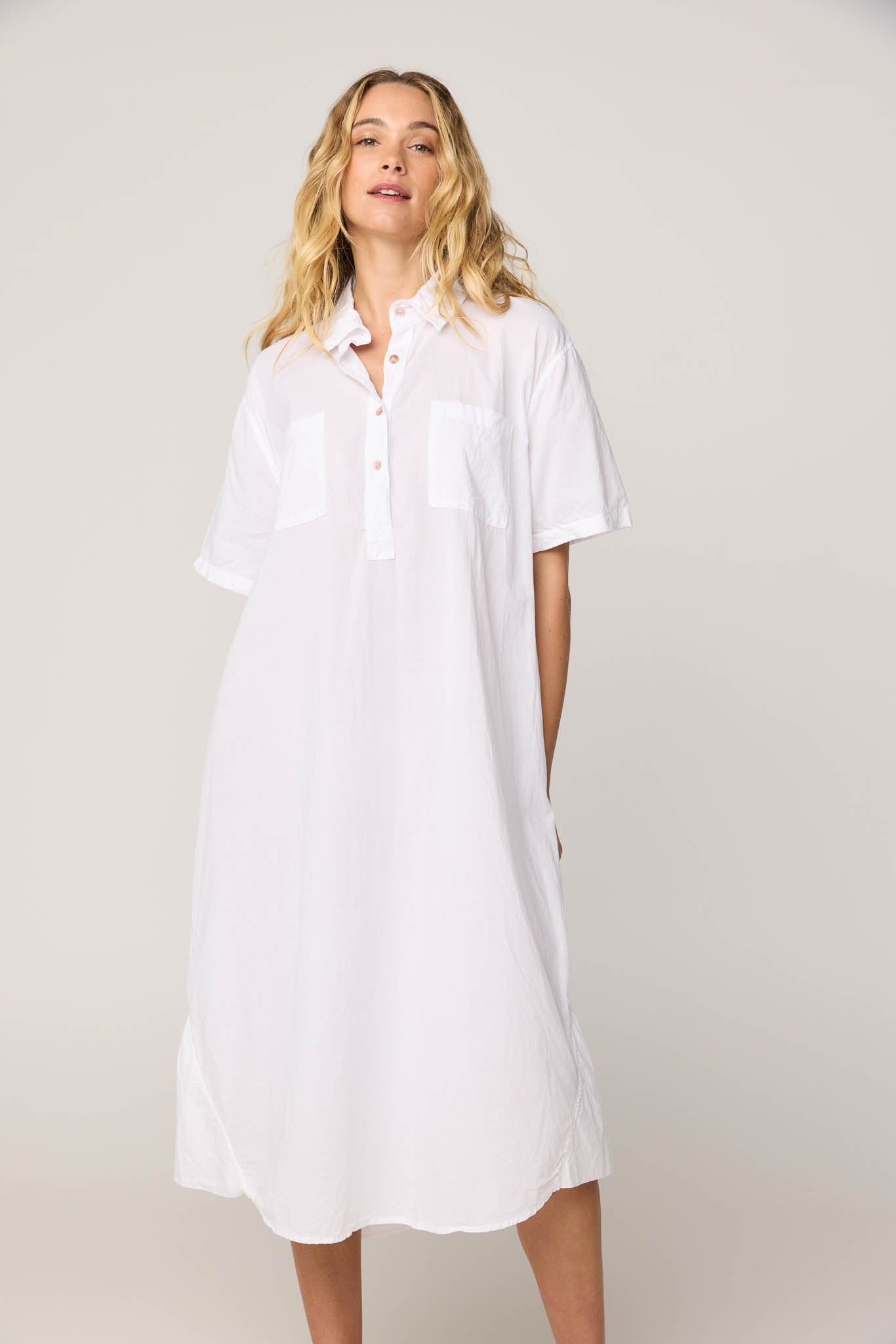 LALA SHIRT DRESS - BLANC