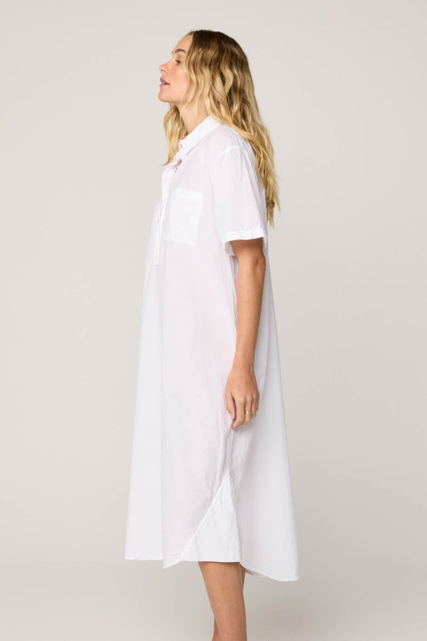 LALA SHIRT DRESS - BLANC