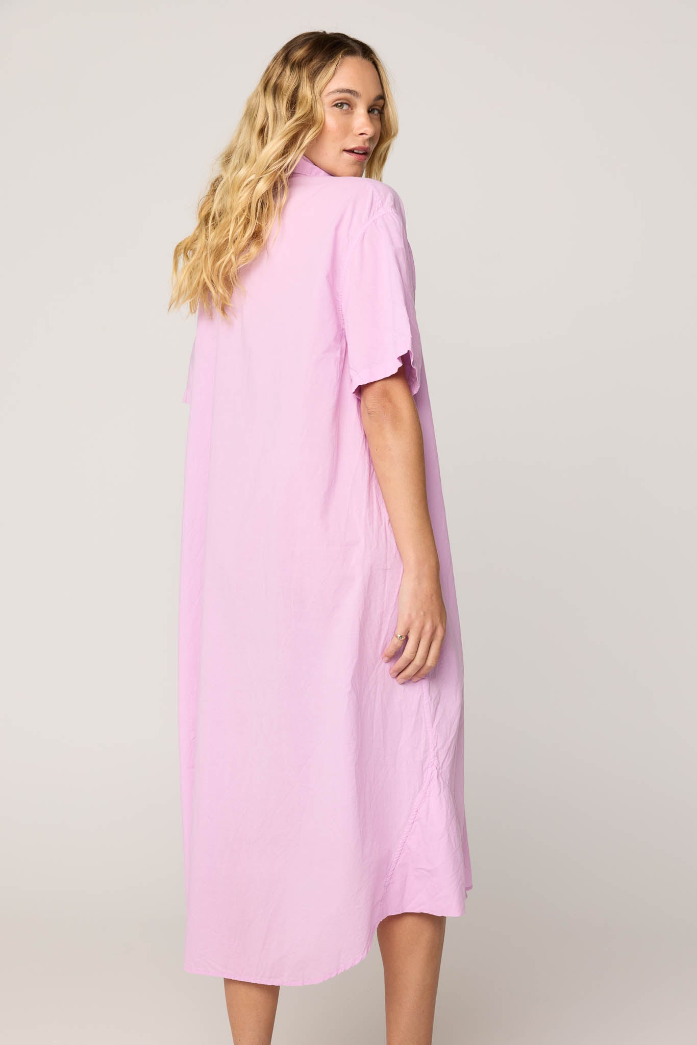 LALA SHIRT DRESS - PASTEL PINK