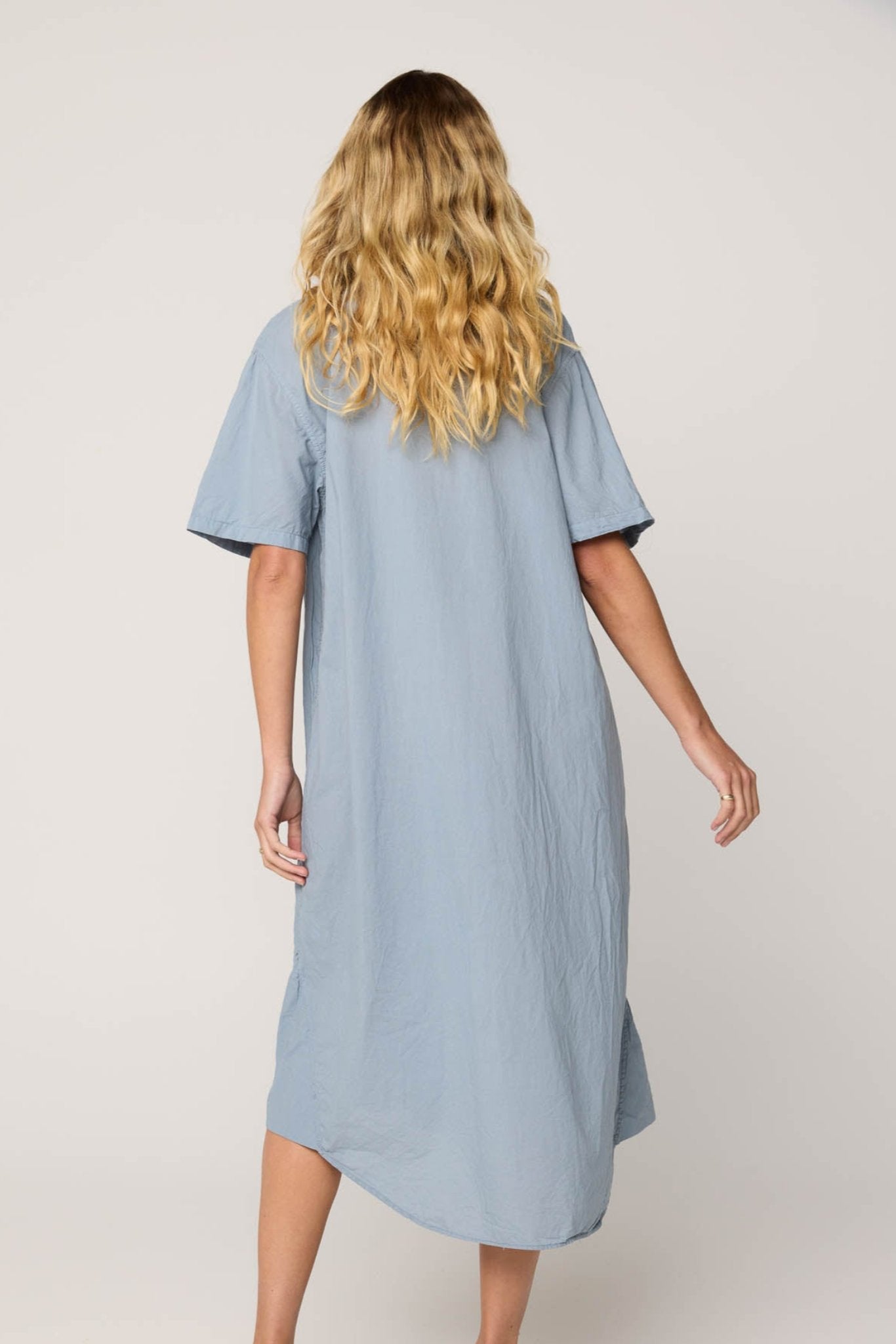 LALA SHIRT DRESS - SILVER