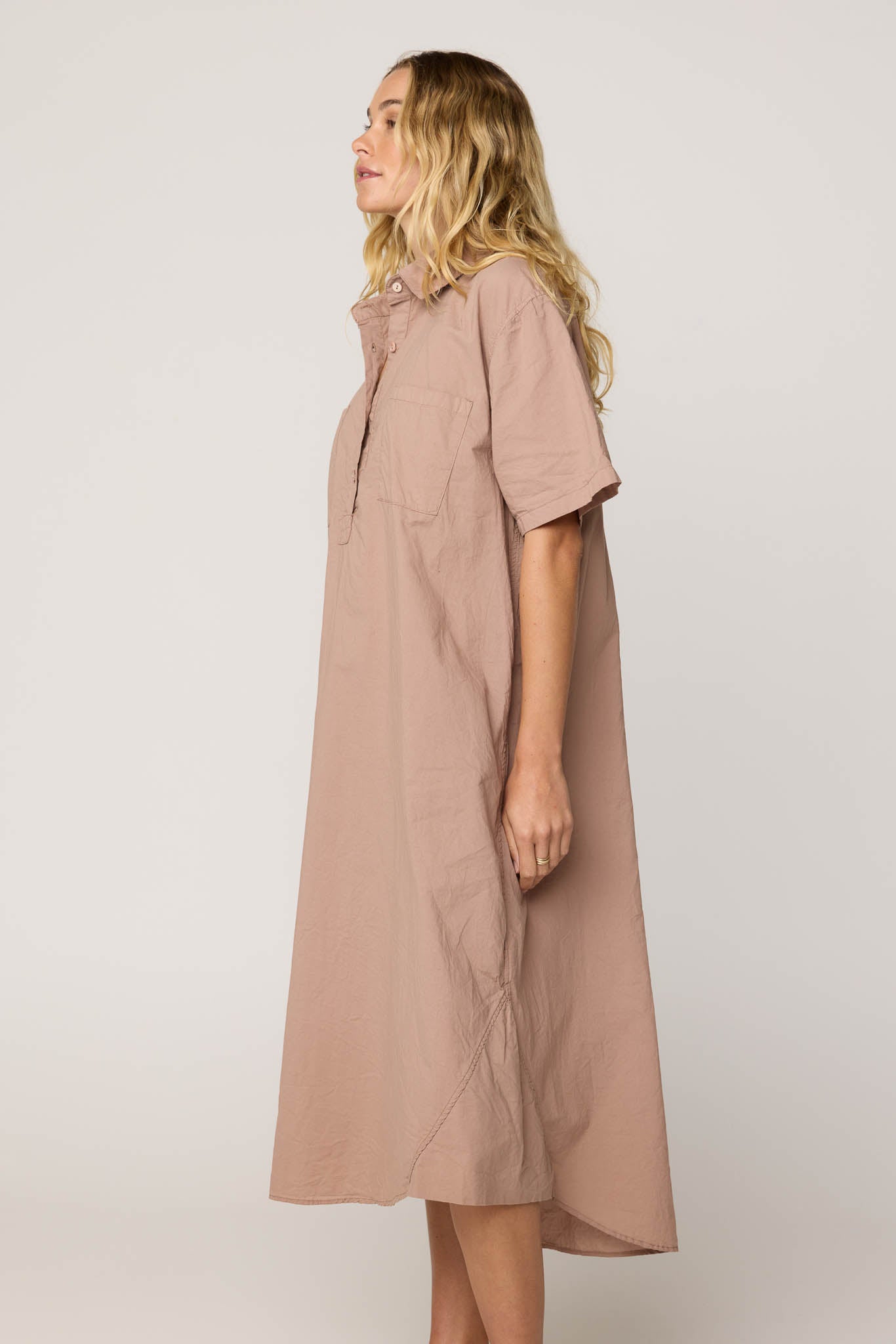 LALA SHIRT DRESS - TAUPE