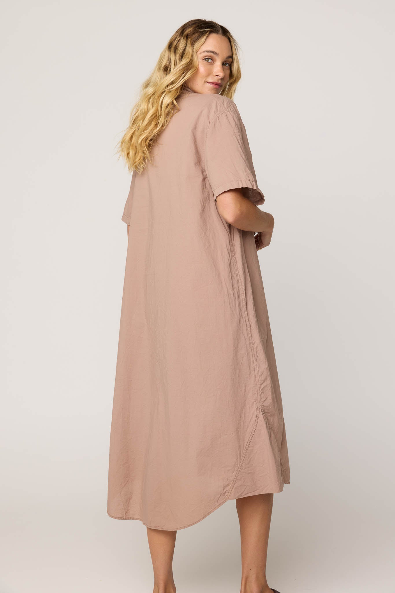 LALA SHIRT DRESS - TAUPE