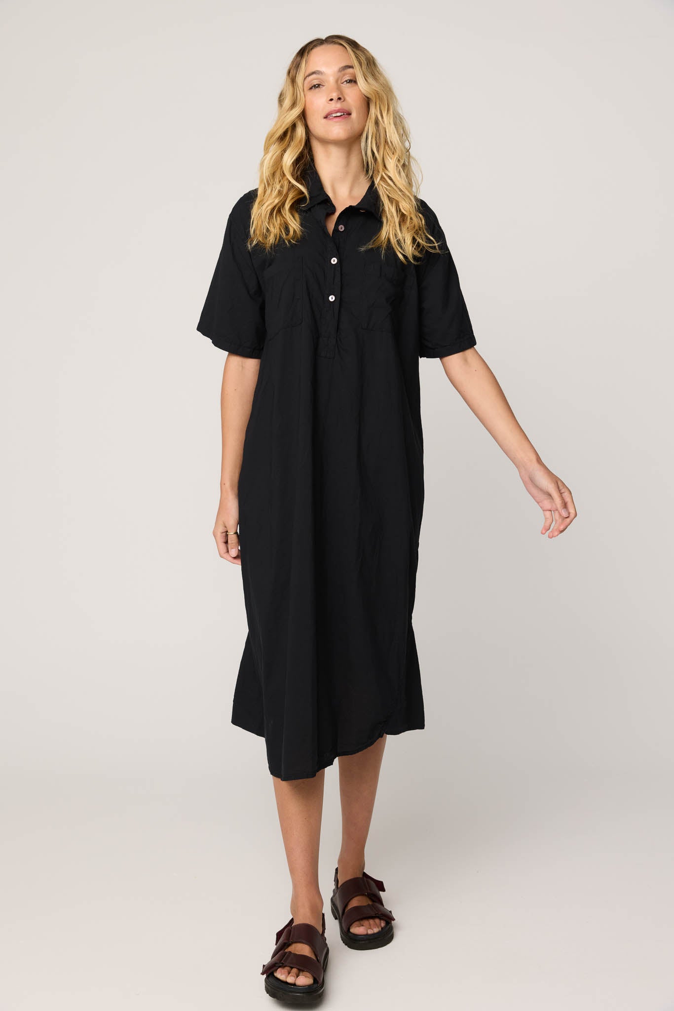 LALA SHIRT DRESS - NOIR