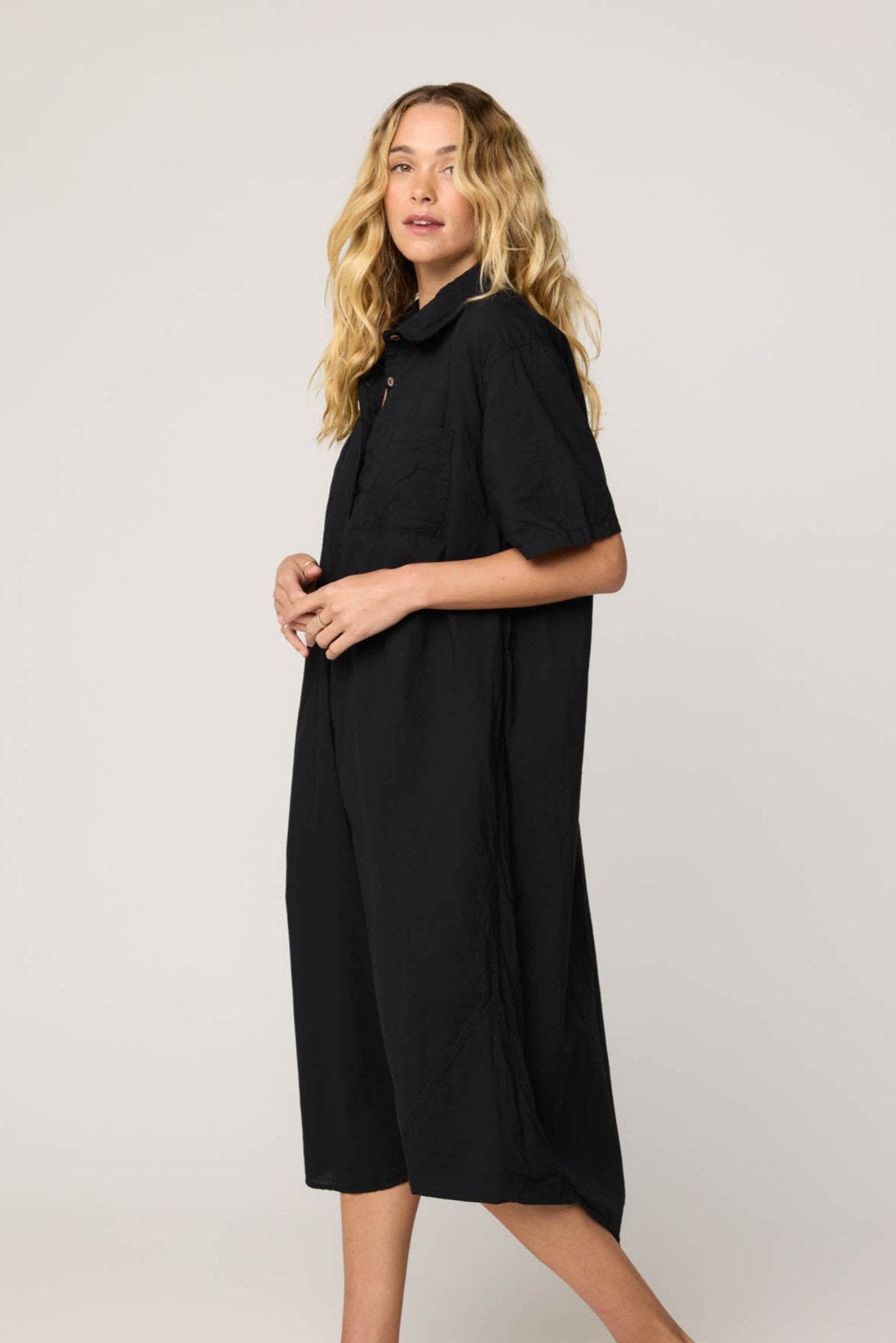 LALA SHIRT DRESS - NOIR