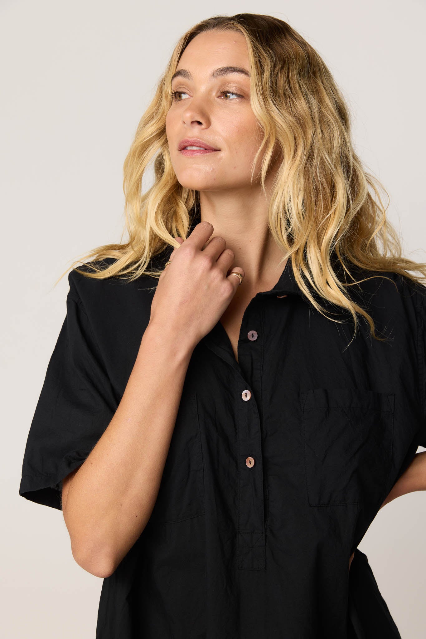 LALA SHIRT DRESS - NOIR