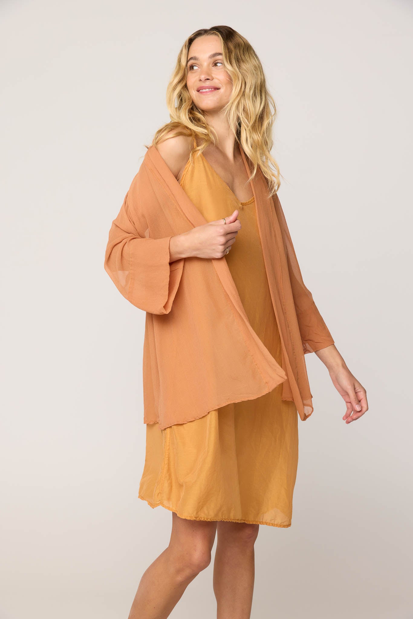 TALLOWS CARDI - APRICOT